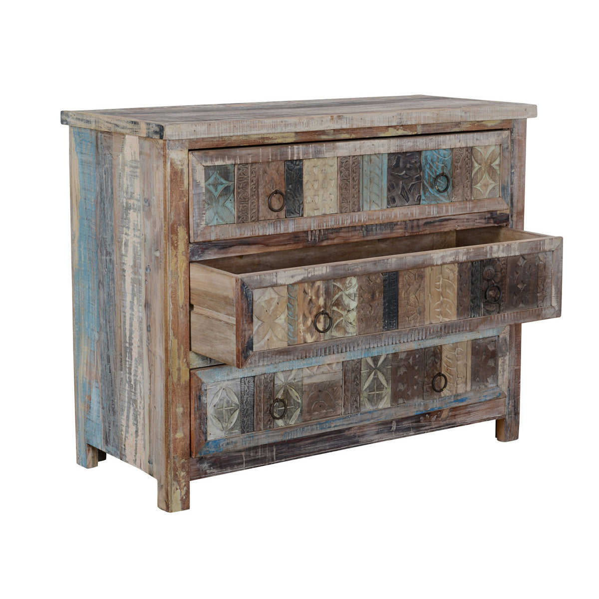 Baltim Butterwood Blend 3 Drawer Cabinet - Ornate Home