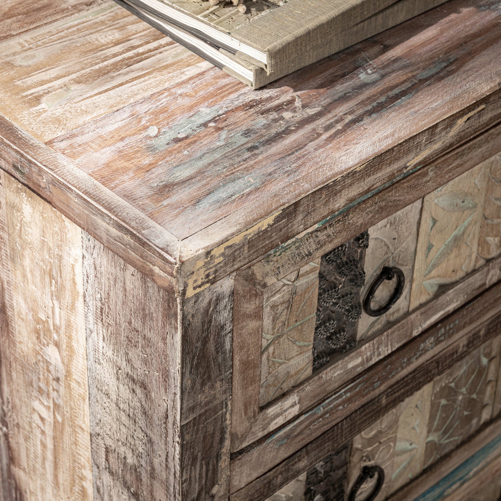 Baltim Butterwood Blend 3 Drawer Cabinet - Ornate Home