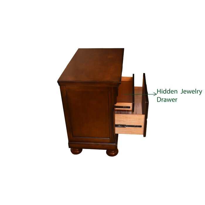 Baltimore Dark Walnut Queen Storage Bedroom Set / 5pc - Ornate Home