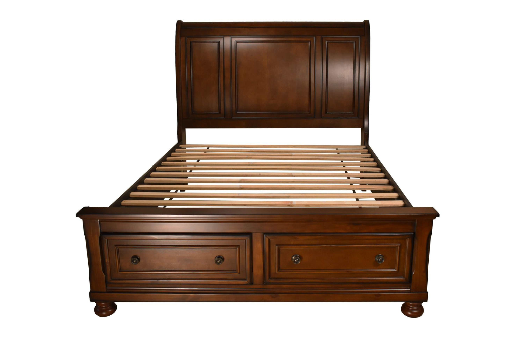 Baltimore Dark Walnut Queen Storage Platform Bed - Ornate Home