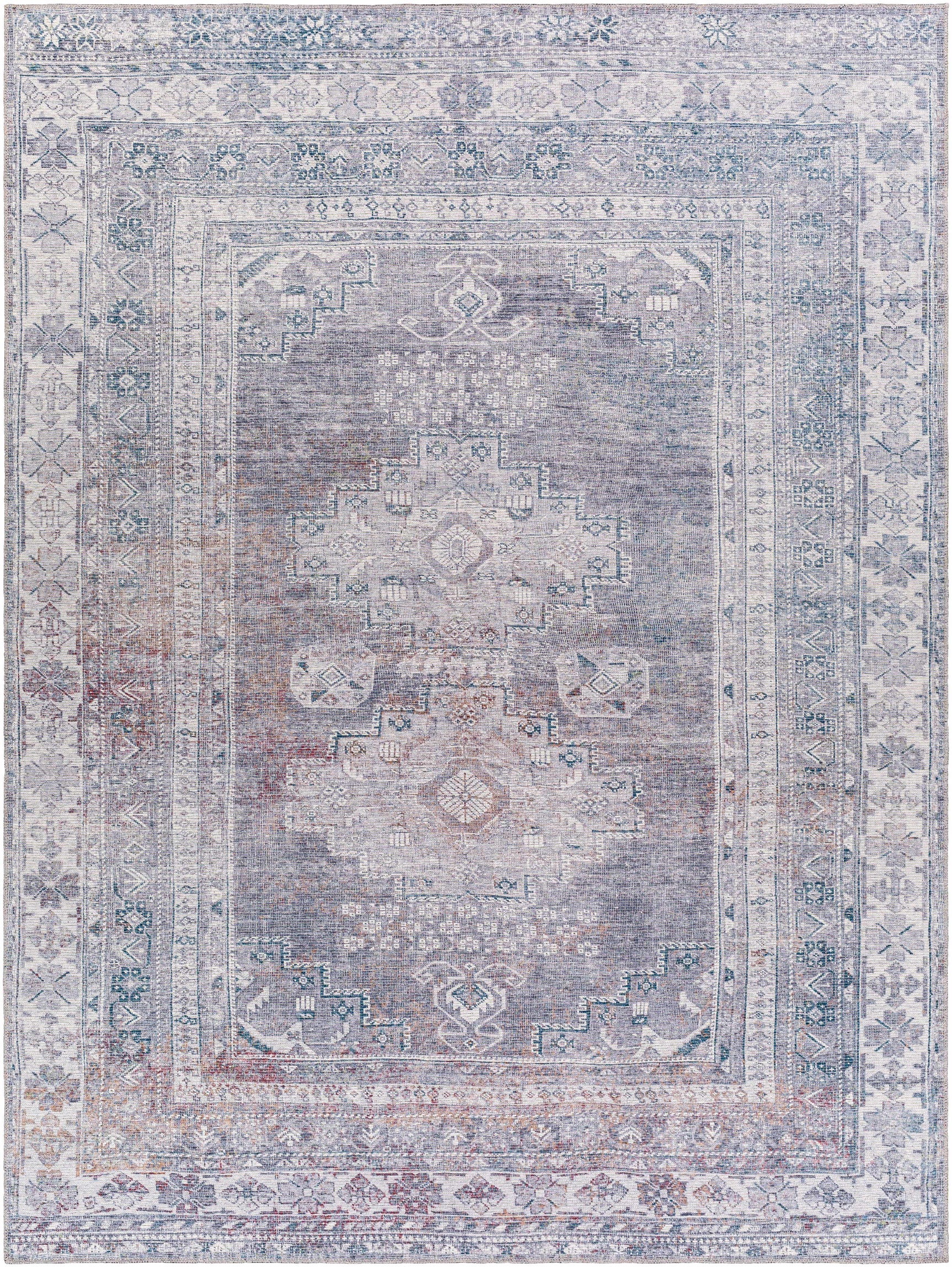 Baltinglass Gray Washable Rug - Clearance - Ornate Home