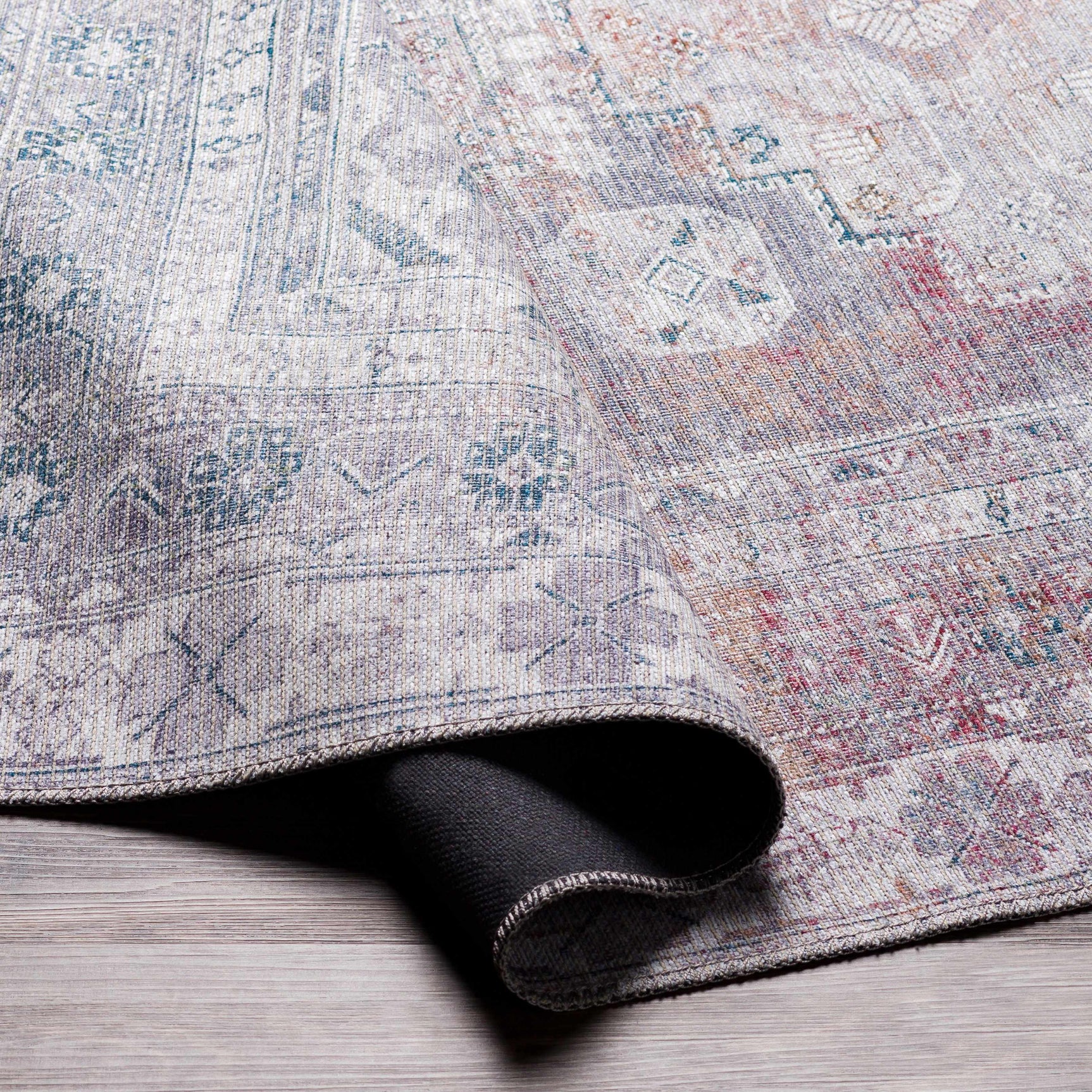 Baltinglass Gray Washable Rug - Clearance - Ornate Home