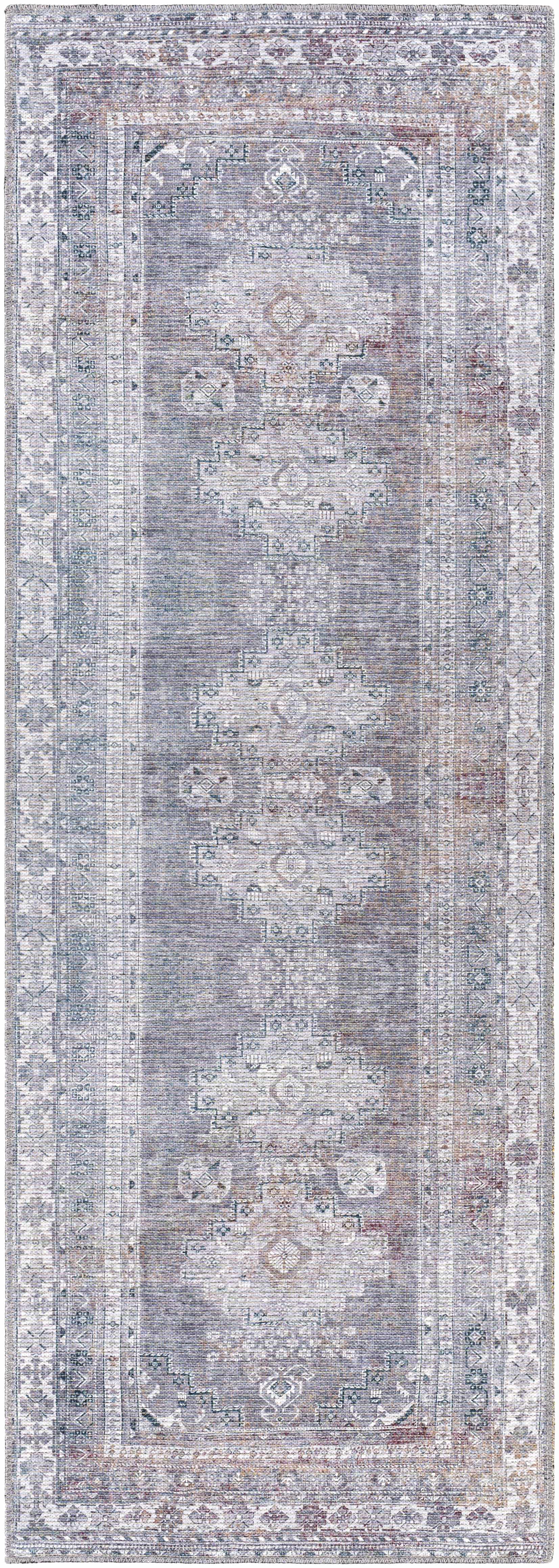 Baltinglass Gray Washable Rug - Clearance - Ornate Home