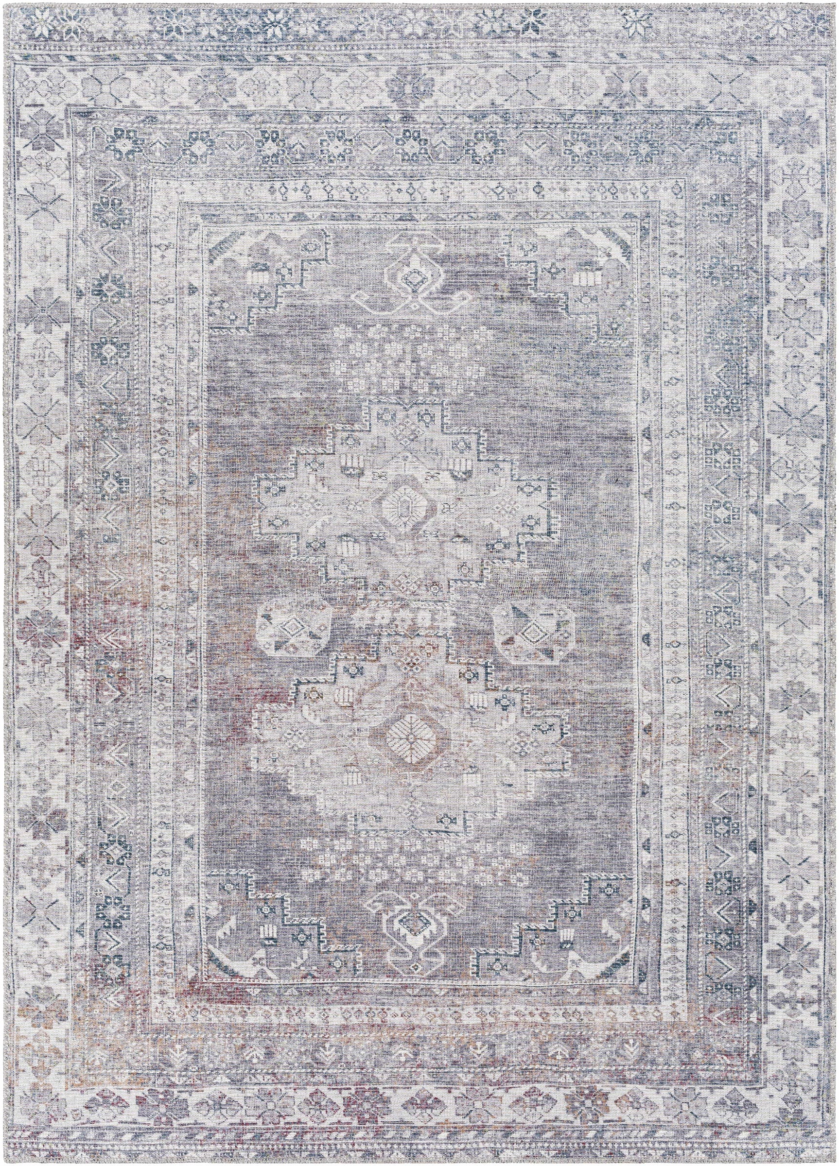 Baltinglass Gray Washable Rug - Clearance - Ornate Home