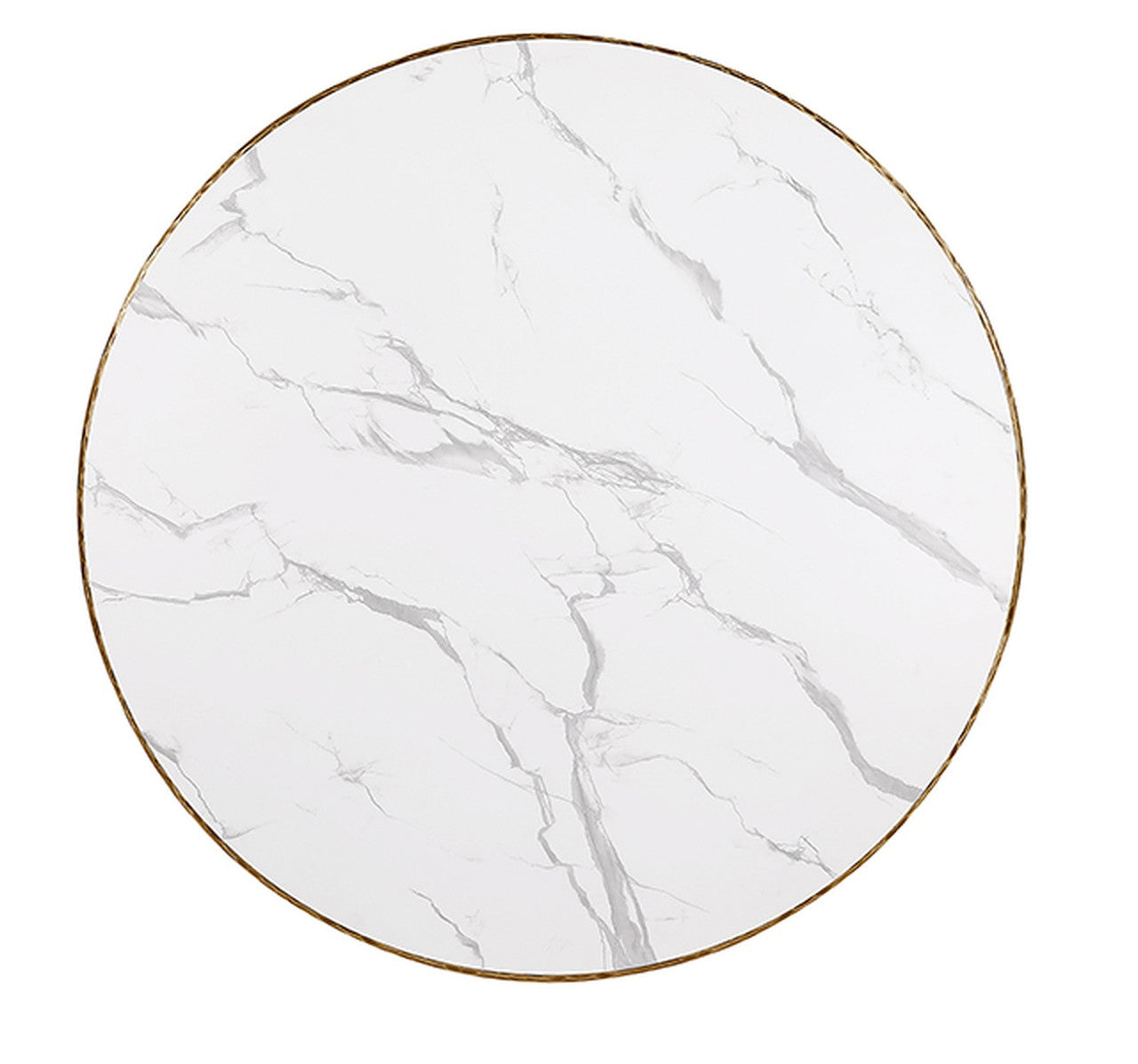 Balvi Matte Gold Round Dining Table - Ornate Home