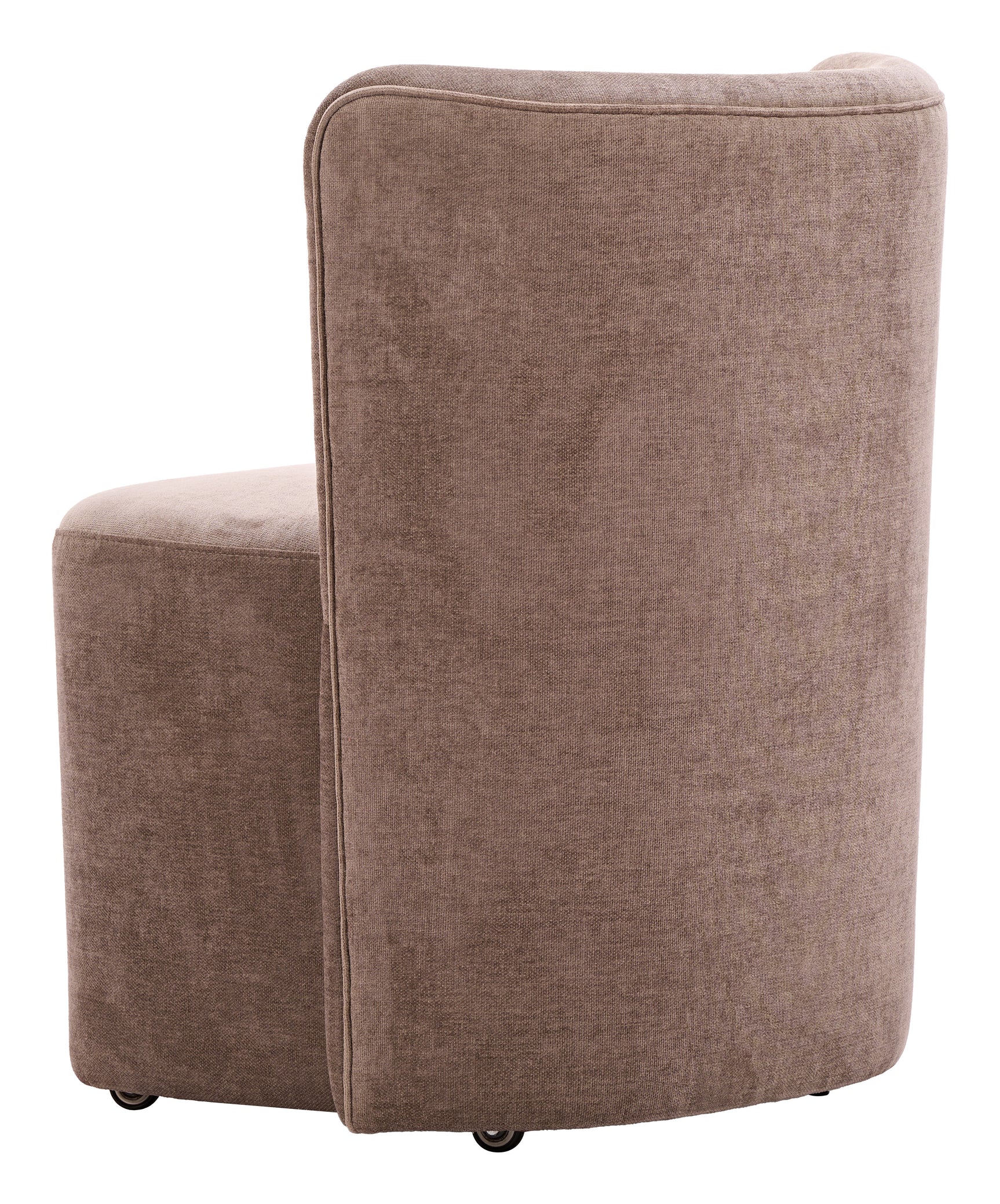 Bambun Taupe Dining Chair with Wheels
