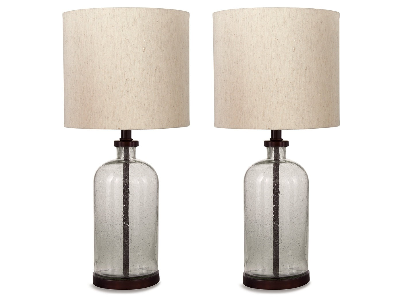Bandile Clear/Bronze Table Lamp (Set of 2) - Ornate Home