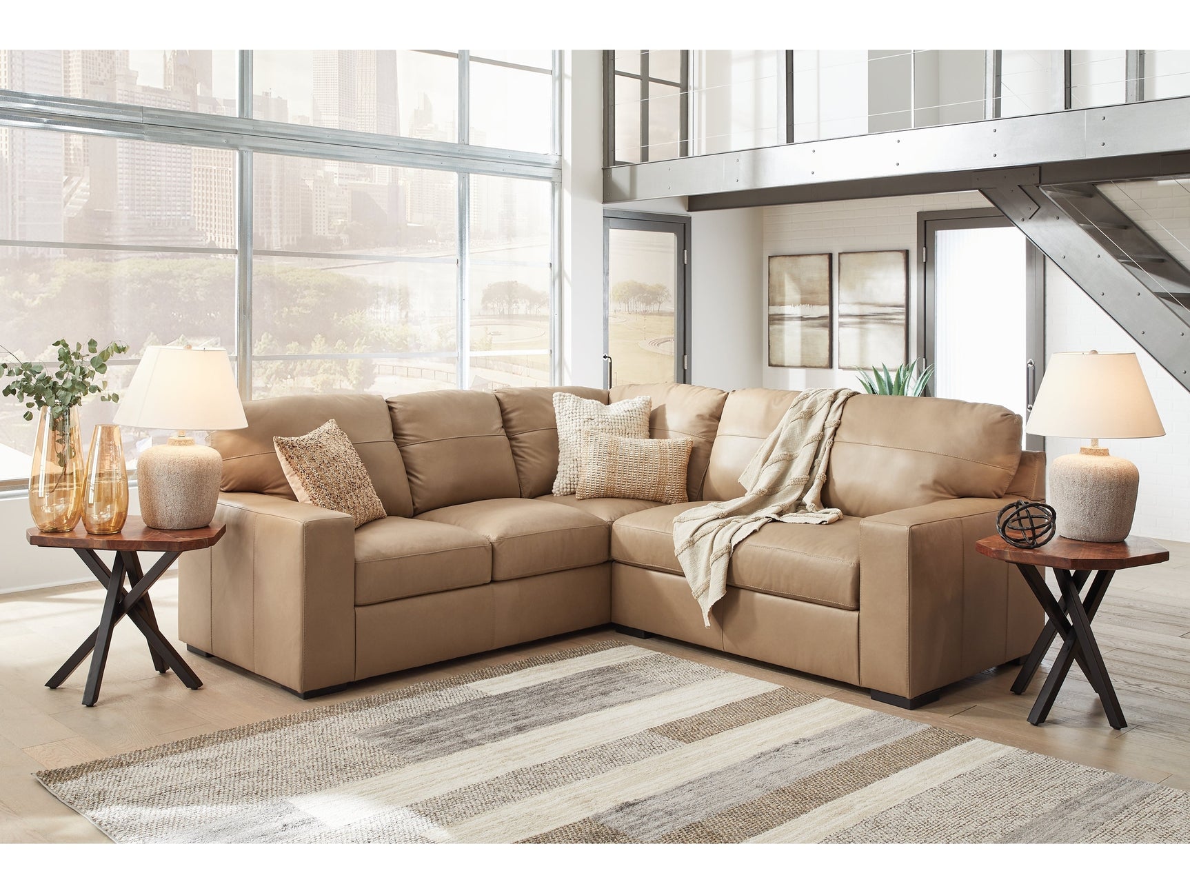 Bandon Toffee 2-Piece Sectional - Ornate Home