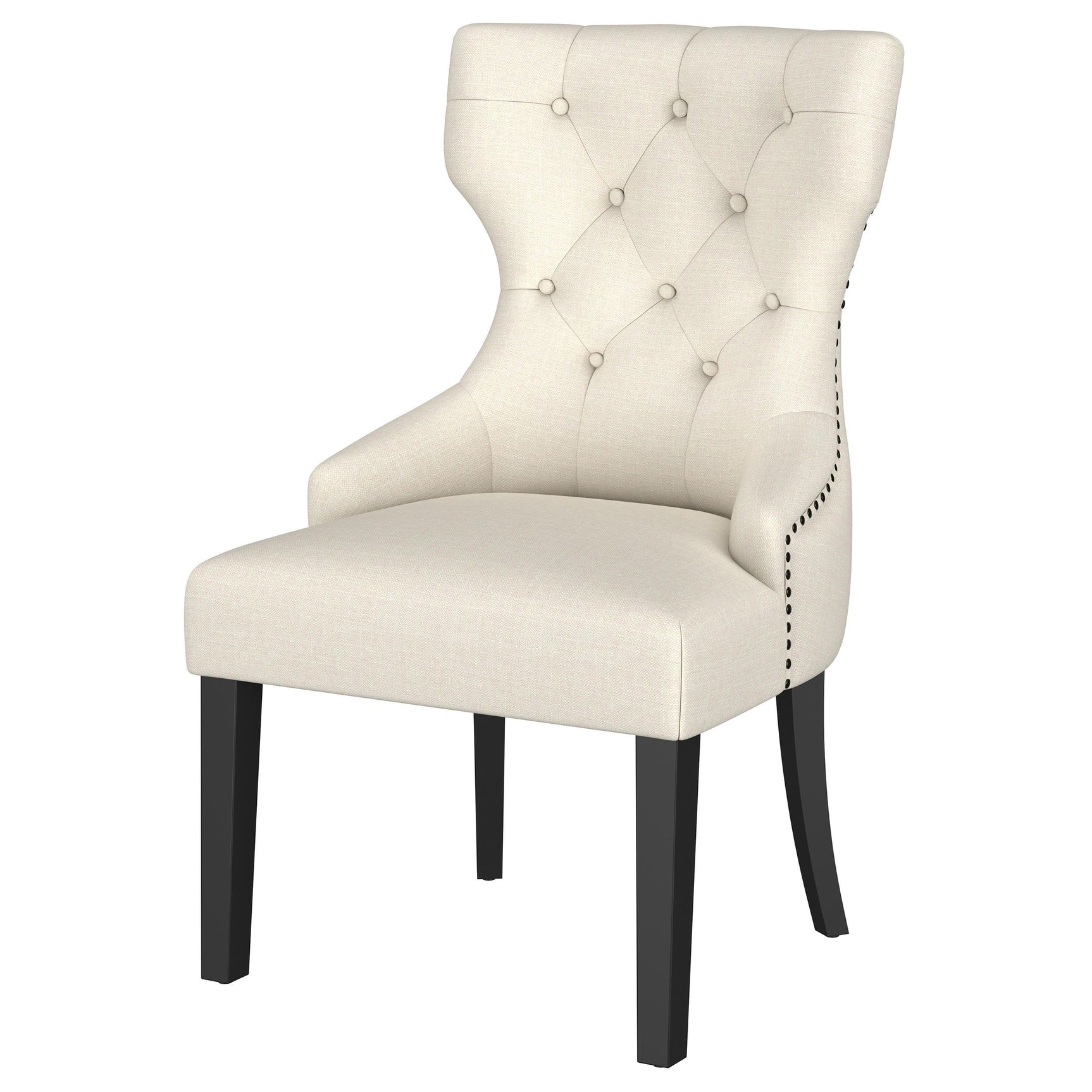 Baney Beige / Distressed Black Side Chair - Ornate Home