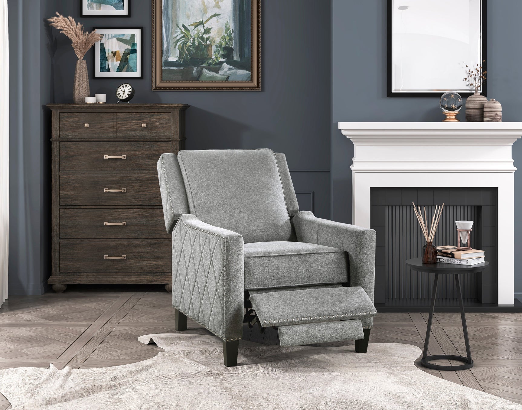 Banks Gray Reclining Chair - Ornate Home