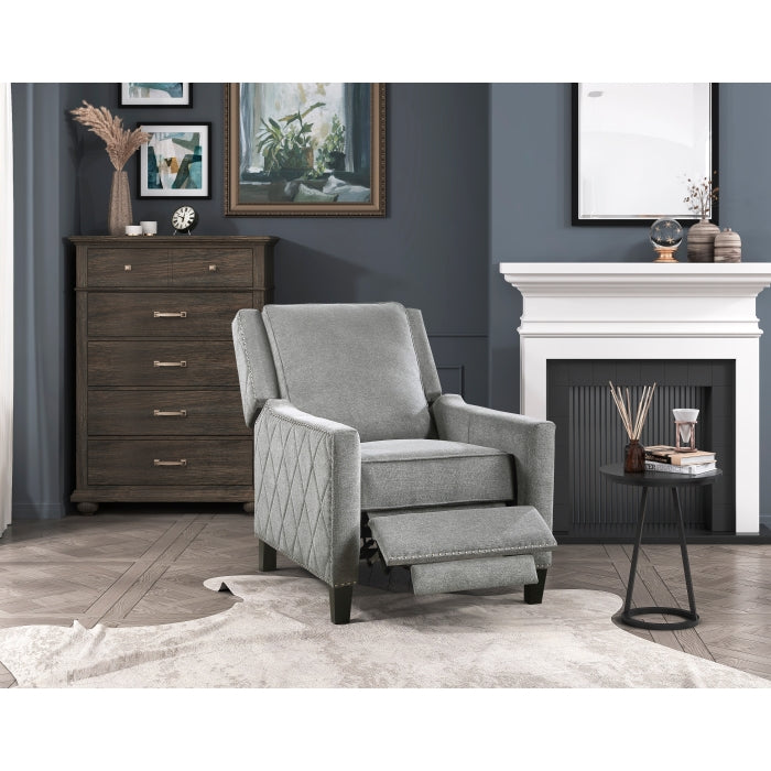 Banks Gray Reclining Chair - Ornate Home