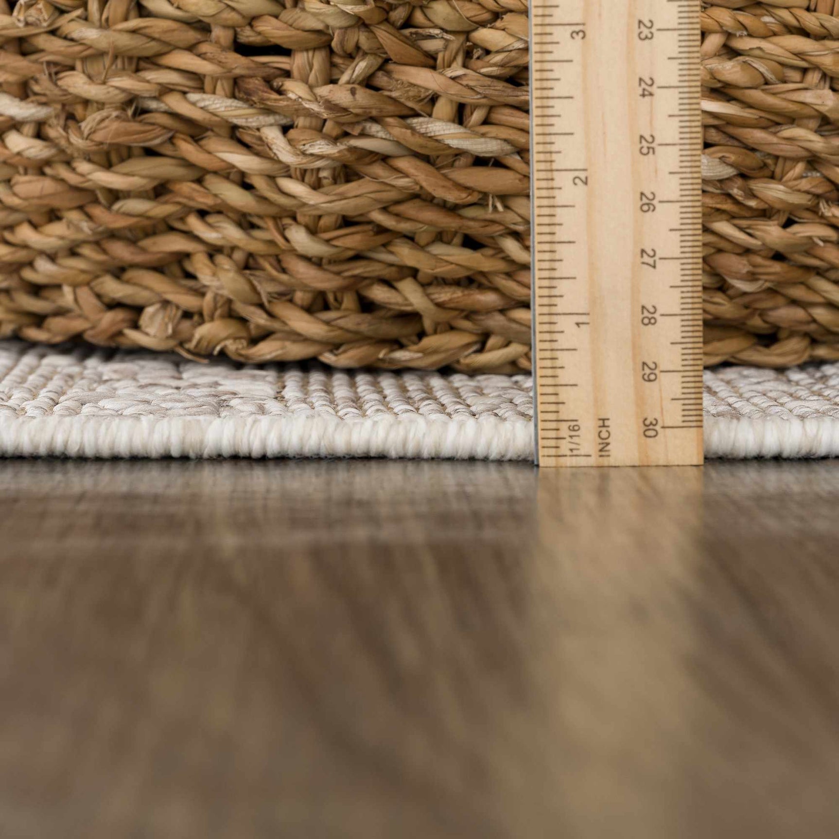 Baqer Bone & Tan Textured Performance Rug - Clearance - Ornate Home