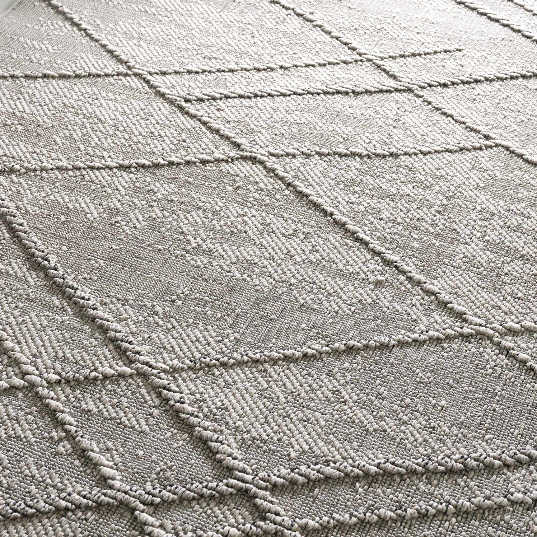Baqer Bone & Taupe Textured Performance Outdoor Rug - Clearance - Ornate Home