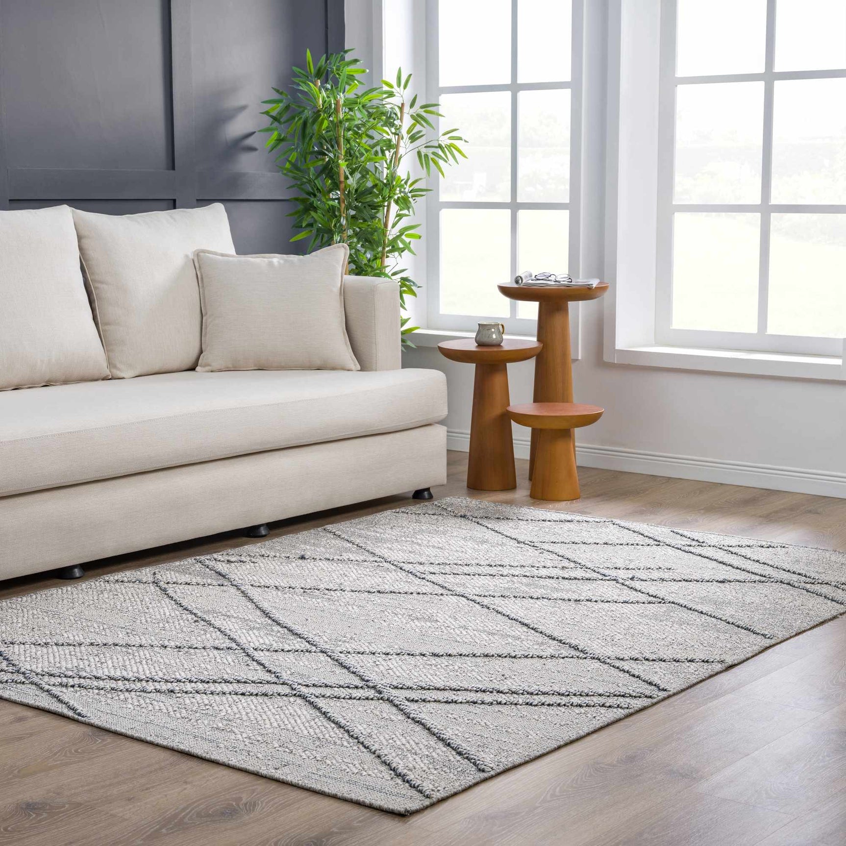 Baqer Taupe & Gray Textured Performance Outdoor Rug - Clearance - Ornate Home