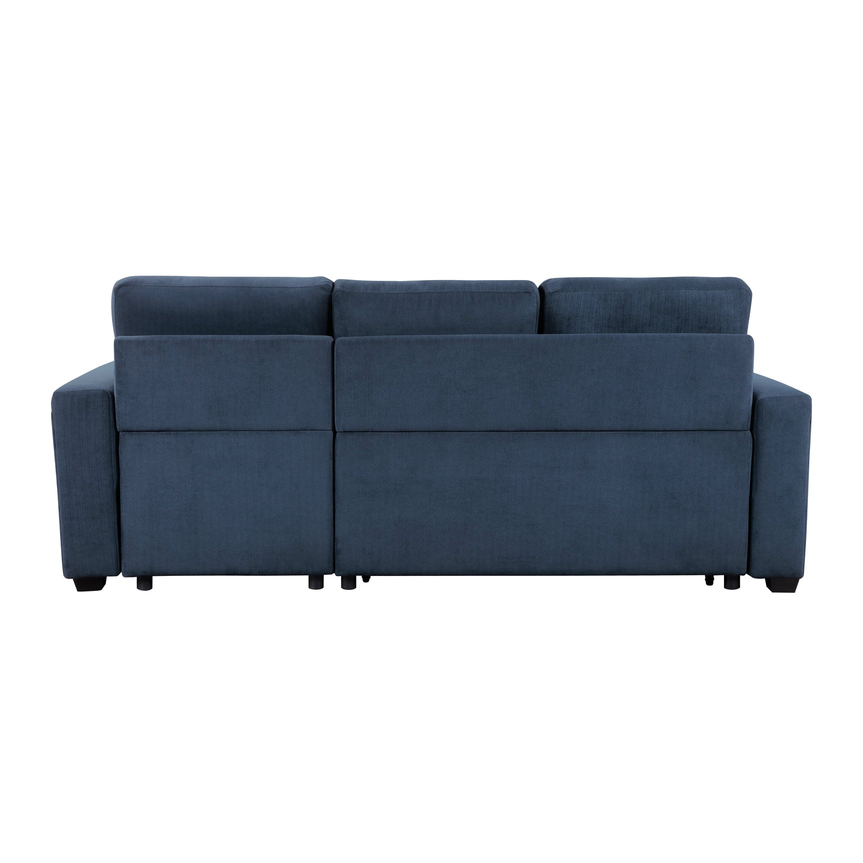 Barbara Blue Reversible Sectional with Pull-Out Bed - Ornate Home