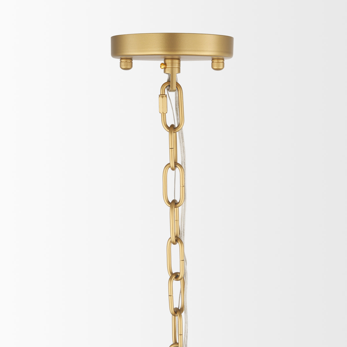 Barbara Brushed Gold Metal with Frosted Glass Globes 11-Light Chandelier - Ornate Home