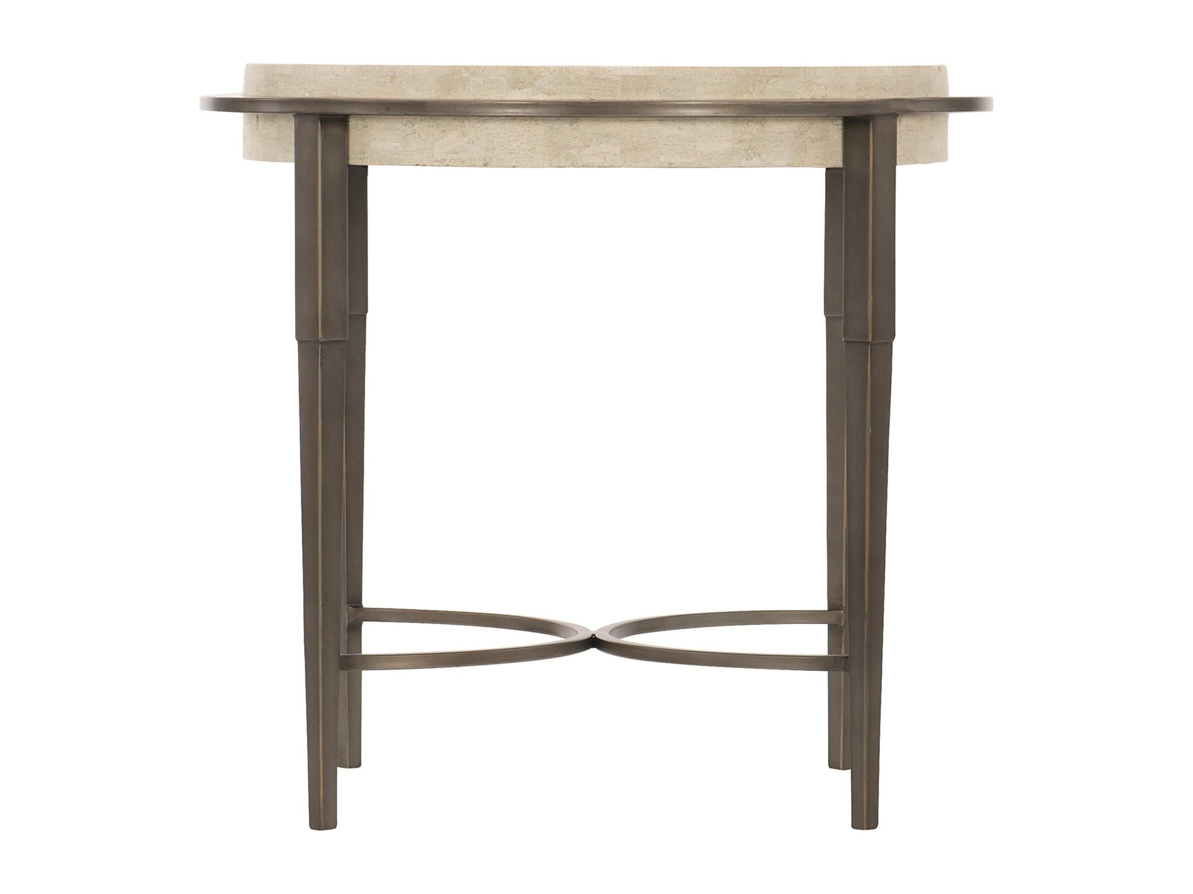 Barclay White/Antique Pewter Side Table - Ornate Home