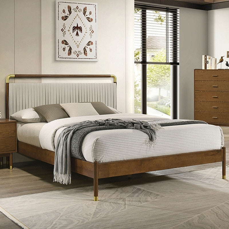 Bardot Walnut 4 Pc Queen Bedroom Set - Ornate Home