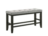 Bardstown Gray & Charcoal Black Counter Height Dining Bench - Ornate Home