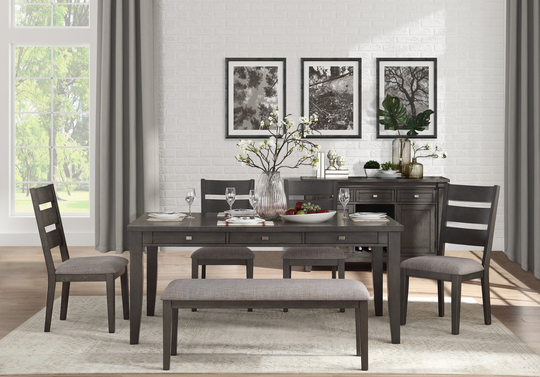 Baresford Gray Dining Table - Ornate Home