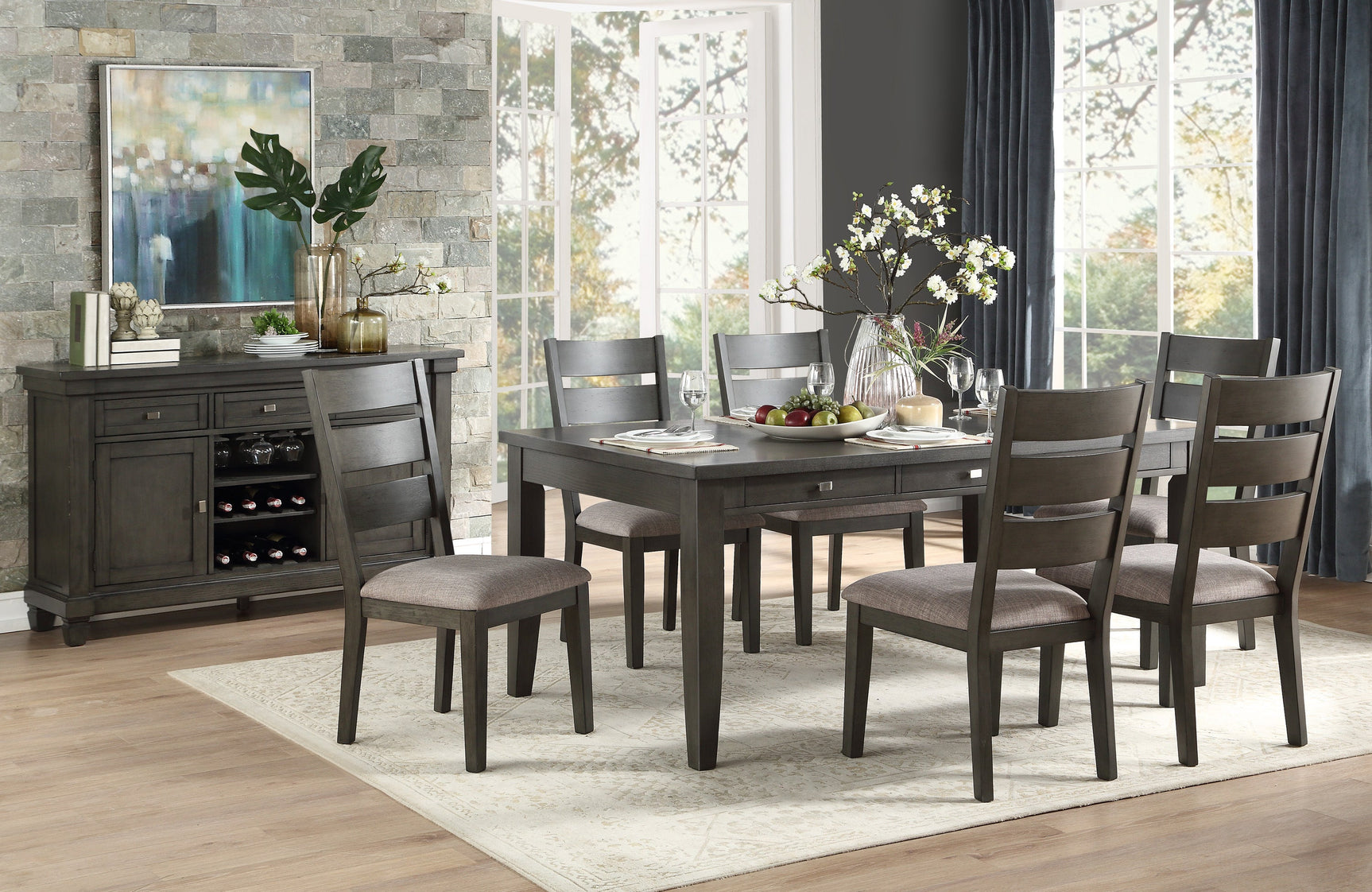 Baresford Gray Dining Table - Ornate Home