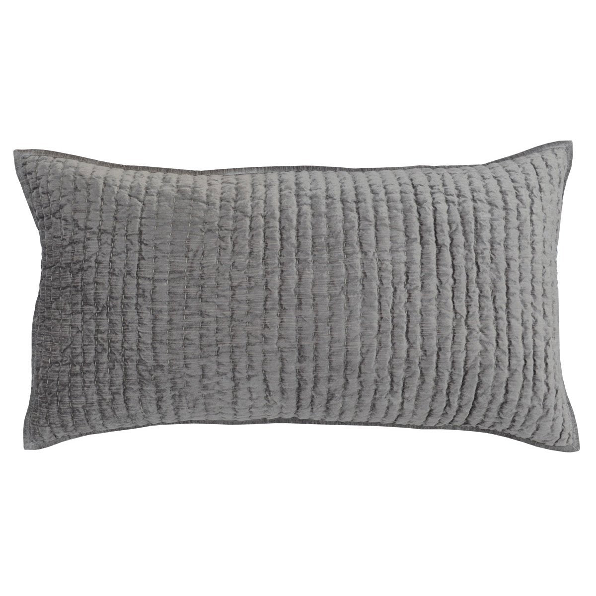Bari Gray Velvet Quilt Collection - Ornate Home