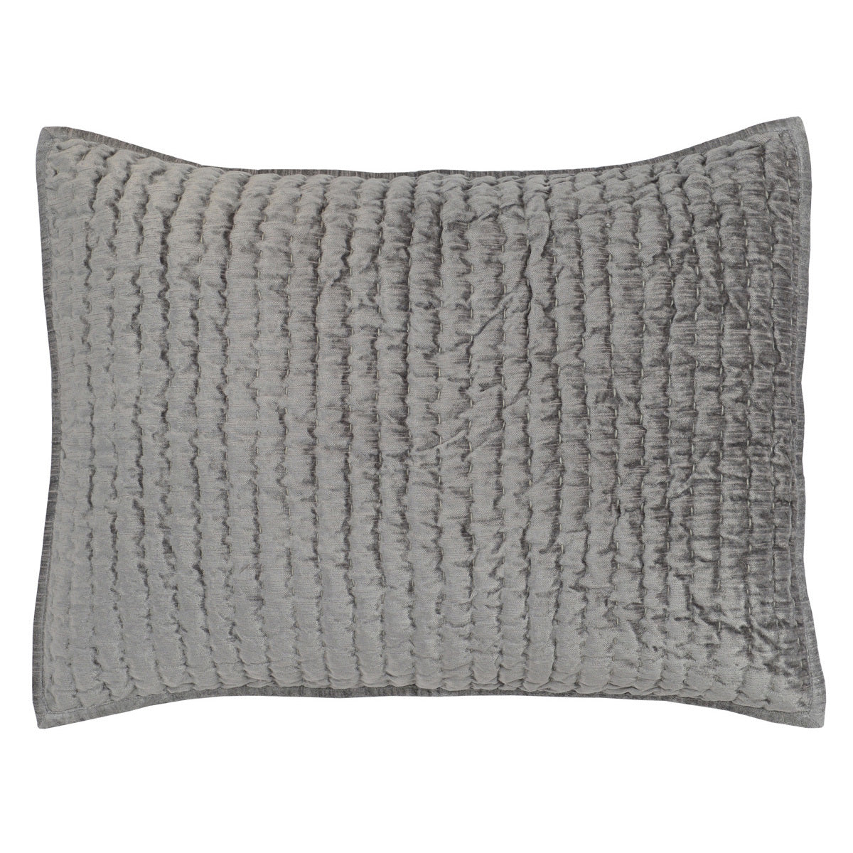 Bari Gray Velvet Quilt Collection - Ornate Home