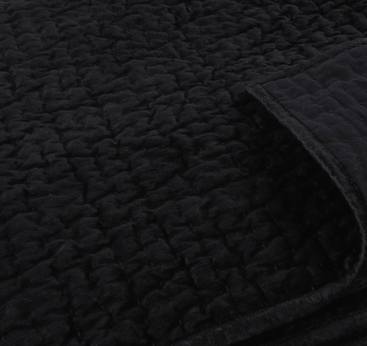Bari Onyx Velvet Quilt Collection - Ornate Home