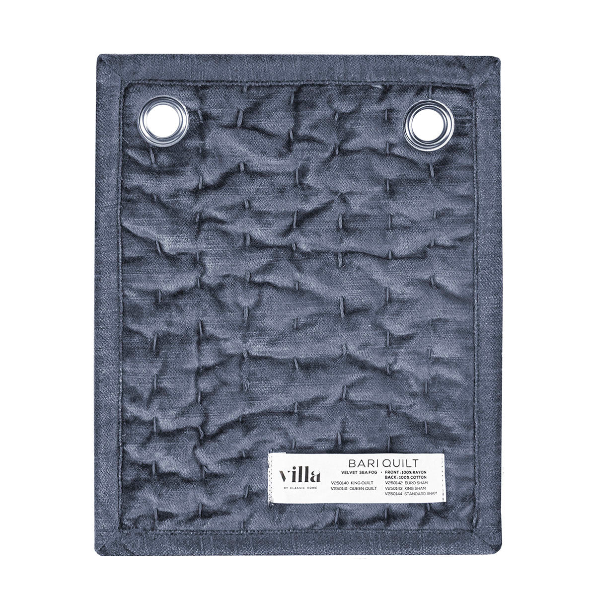 Bari Sea Fog Velvet Quilt Collection - Ornate Home