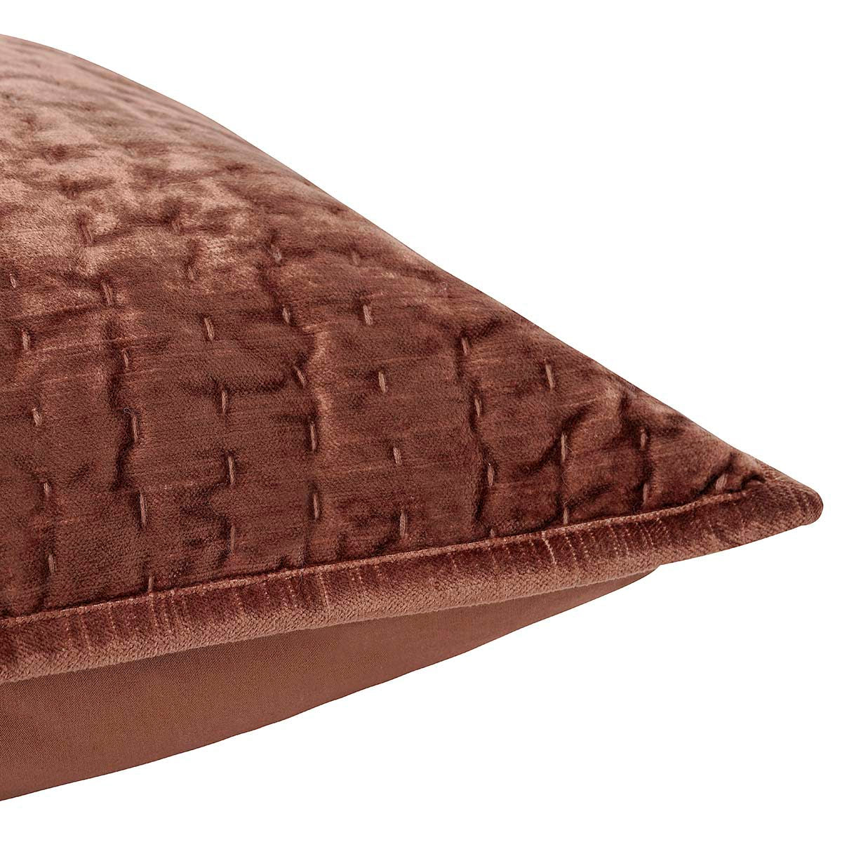 Bari Terracotta Velvet Quilt Collection - Ornate Home