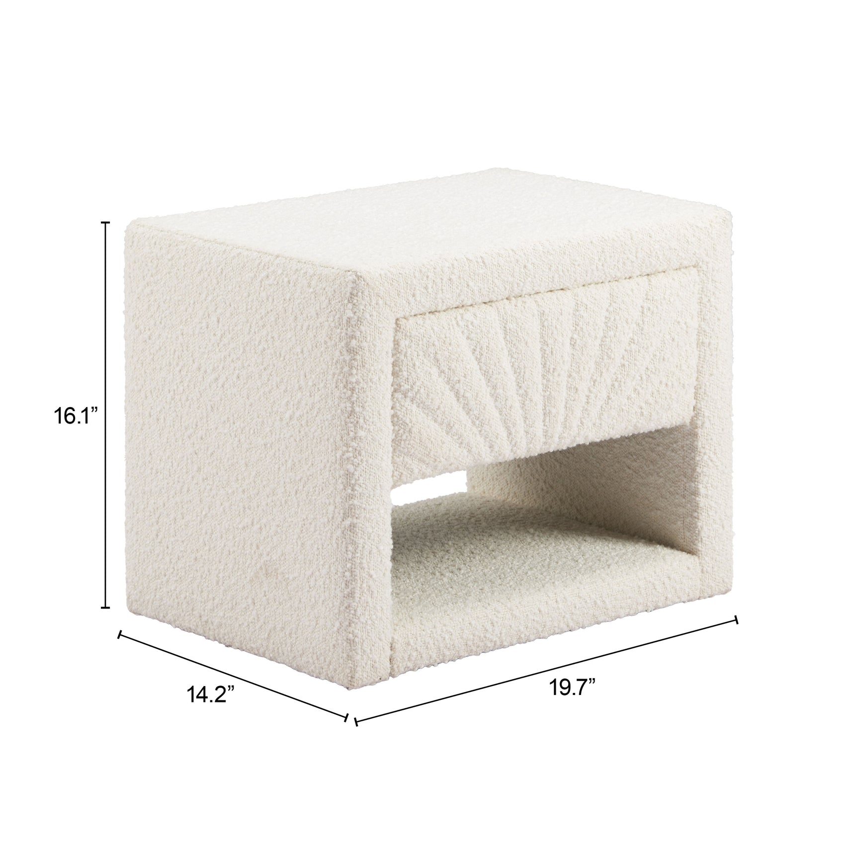 Baris Ivory Nightstand - Ornate Home
