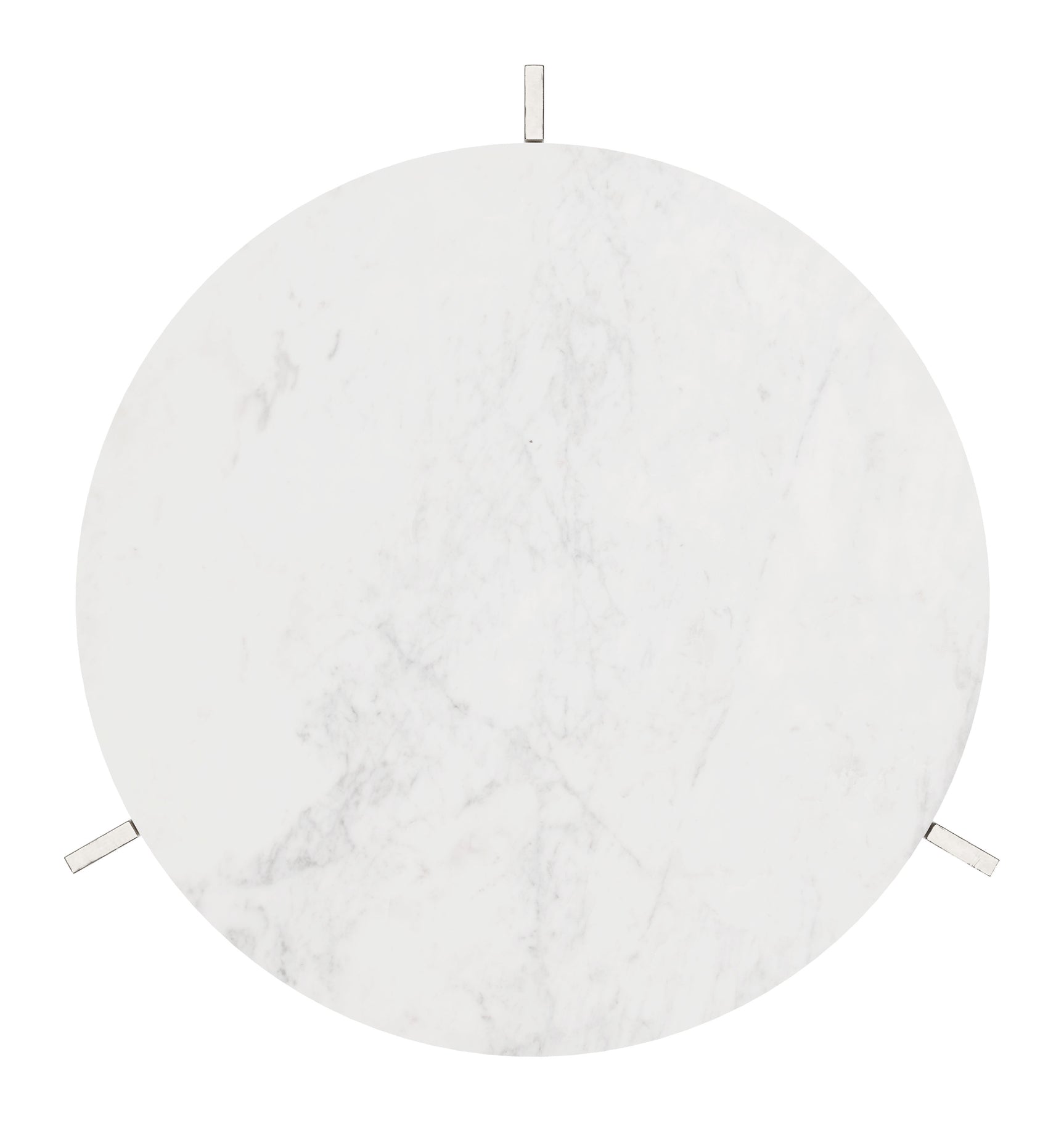 Barmas White & Silver Side Table - Ornate Home