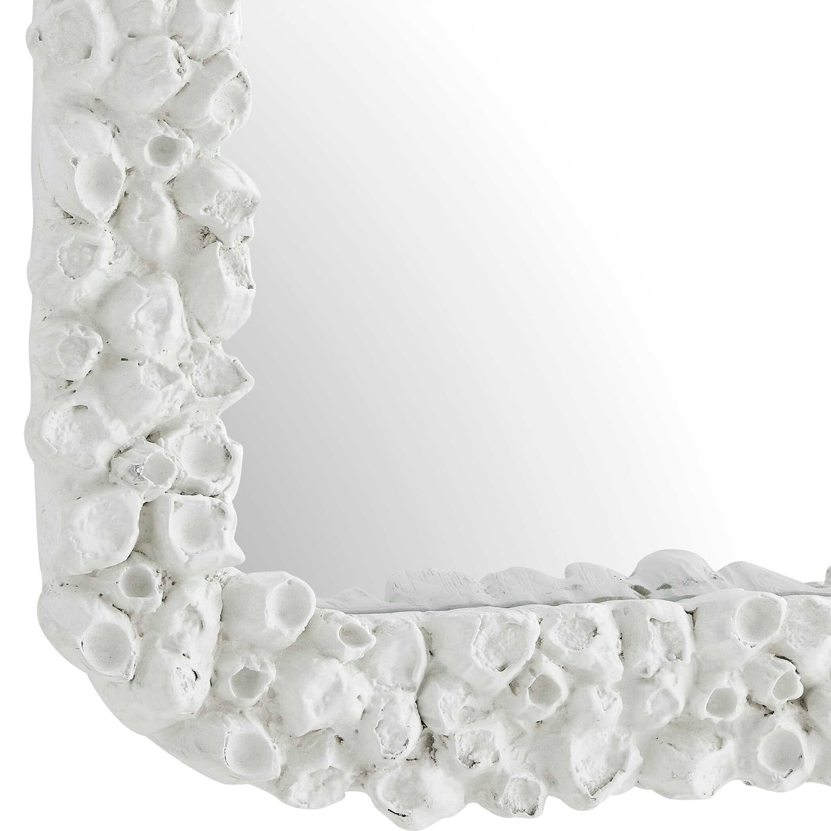 Barnacle White Rectangular Mirror - Ornate Home