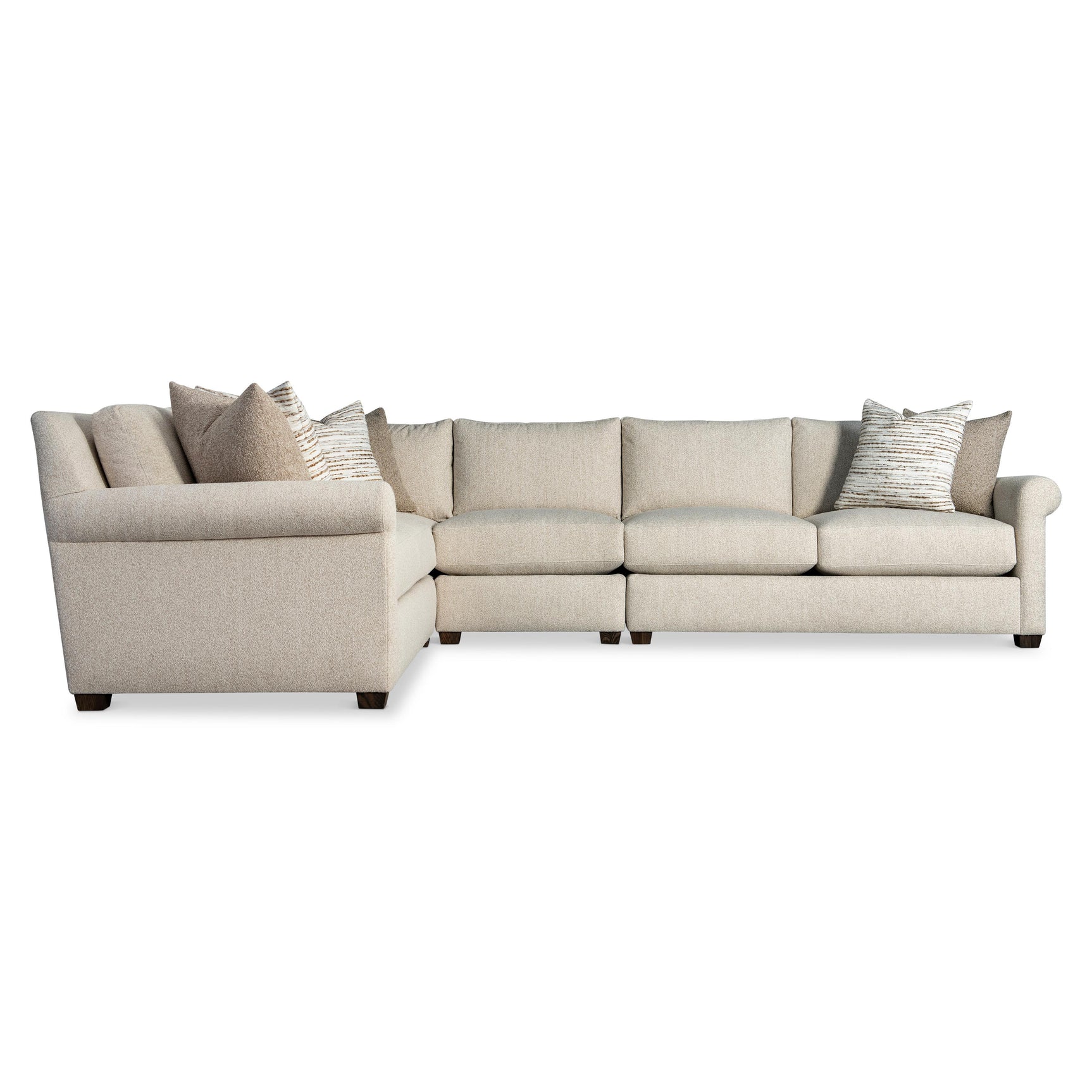 Barnes Beige/Tan Fabric Sectional - Ornate Home