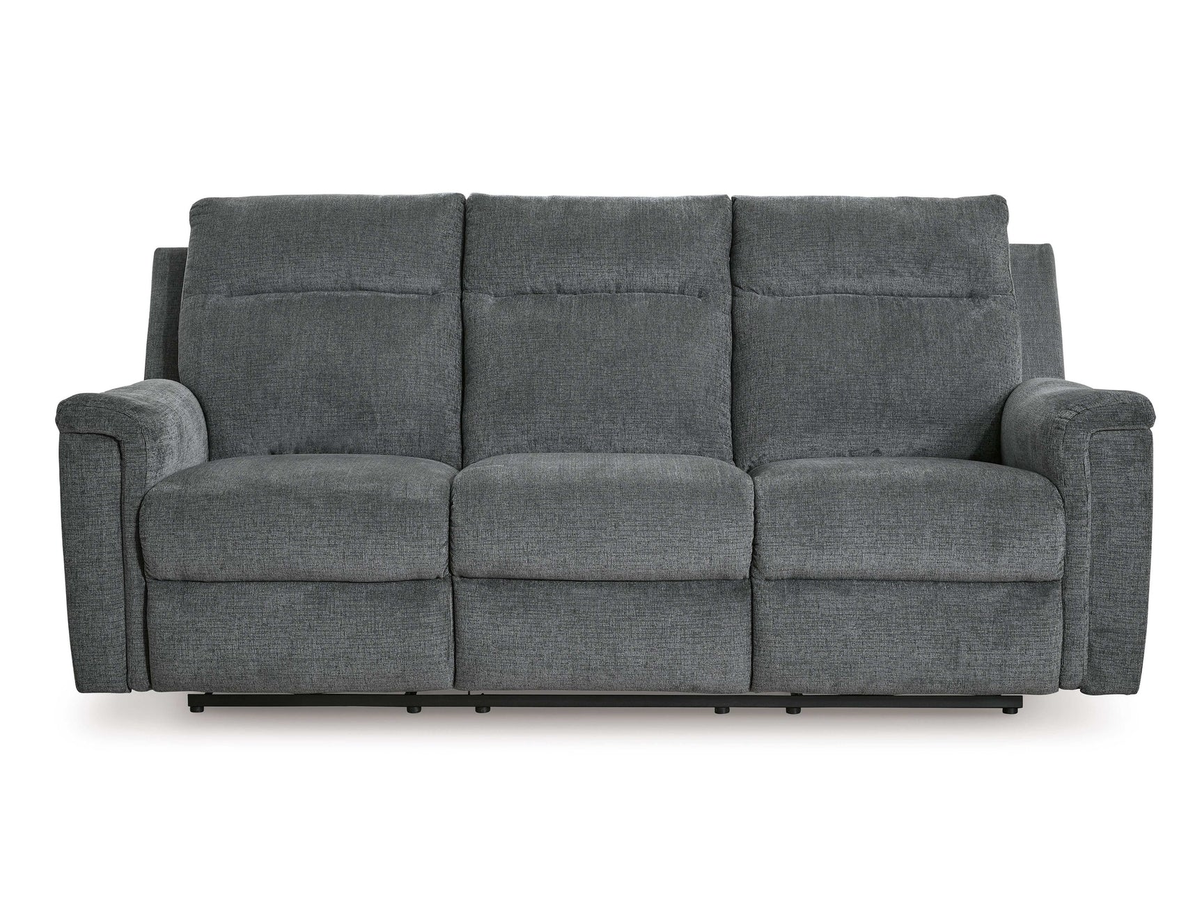 Barnsana Gravel Micro Chenille Power Reclining Living Room Set / 3pc - Ornate Home