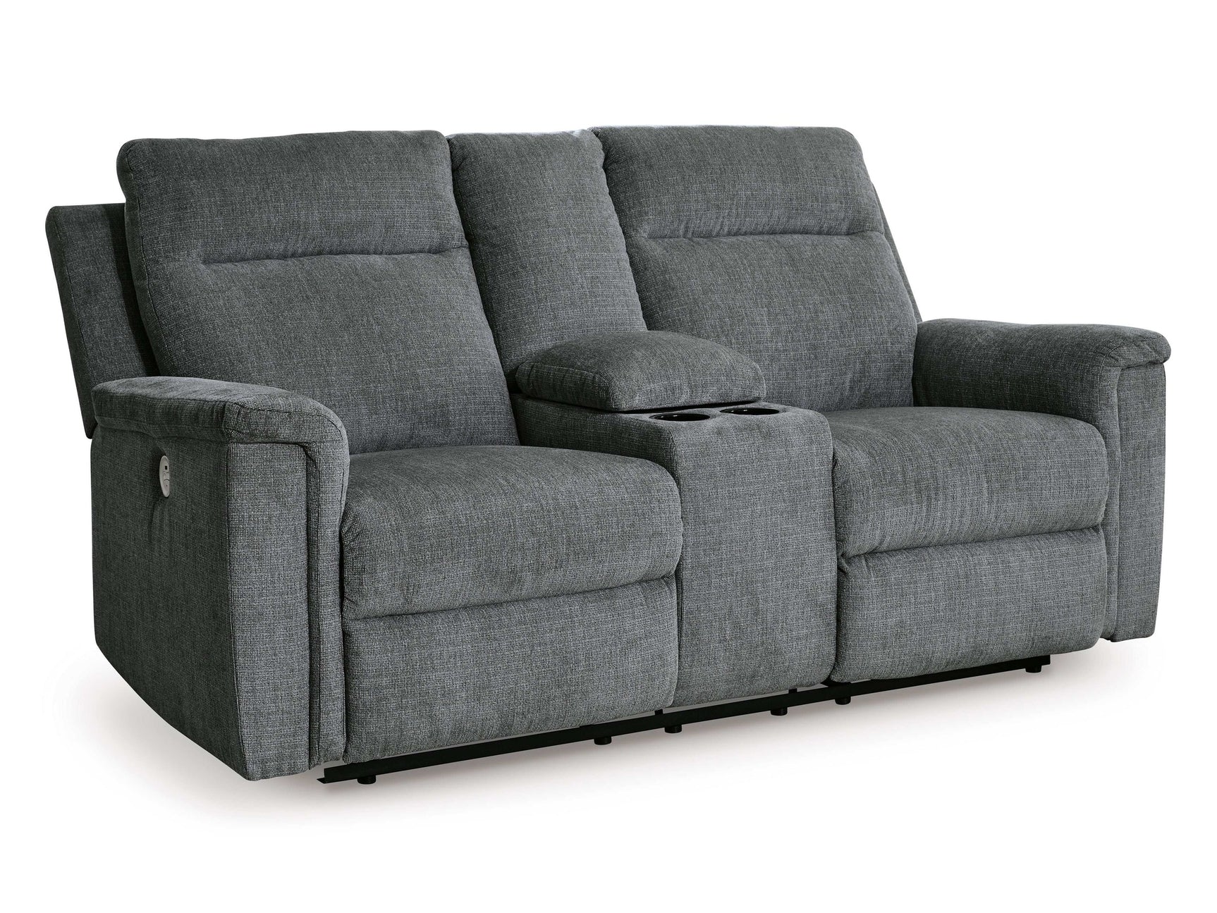 Barnsana Gravel Micro Chenille Power Reclining Living Room Set / 3pc - Ornate Home