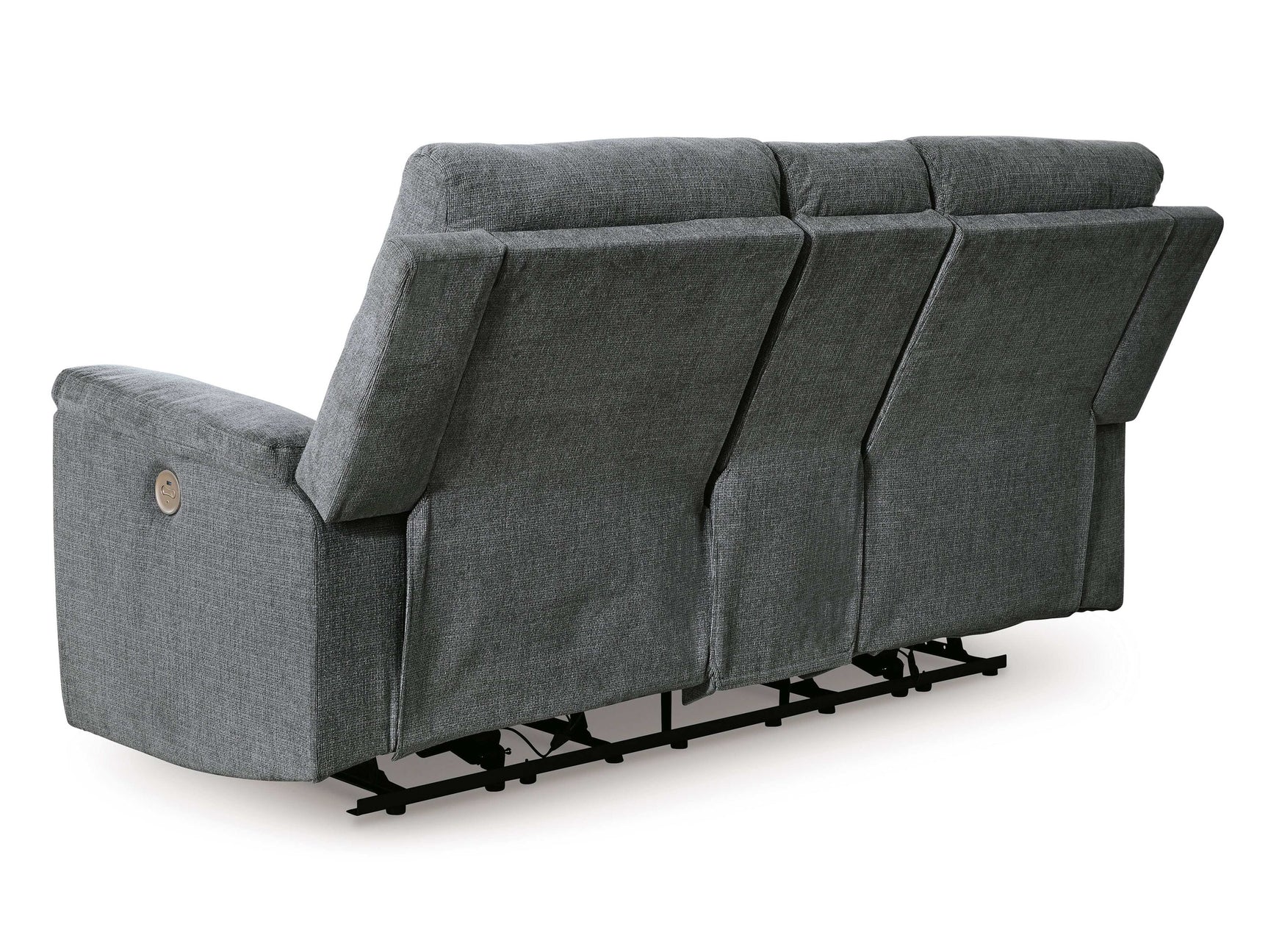 Barnsana Gravel Micro Chenille Power Reclining Living Room Set / 3pc - Ornate Home