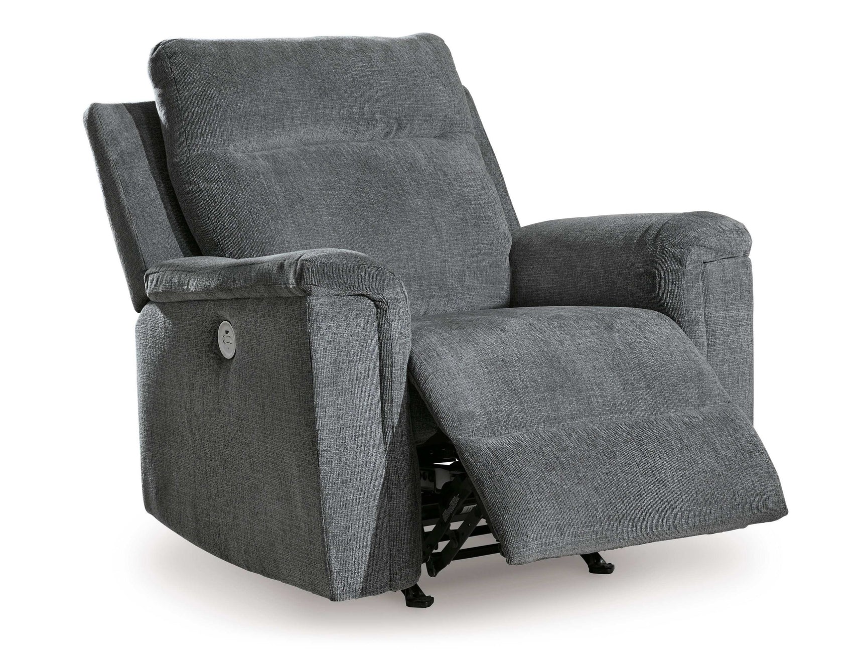 Barnsana Gravel Micro Chenille Power Reclining Living Room Set / 3pc - Ornate Home