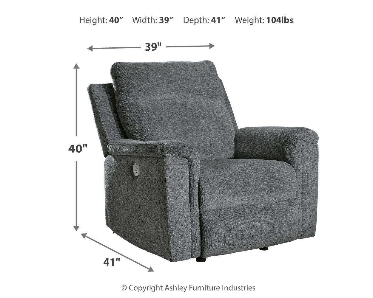Barnsana Gravel Power Reclining Sofa, Loveseat and Recliner - Ornate Home