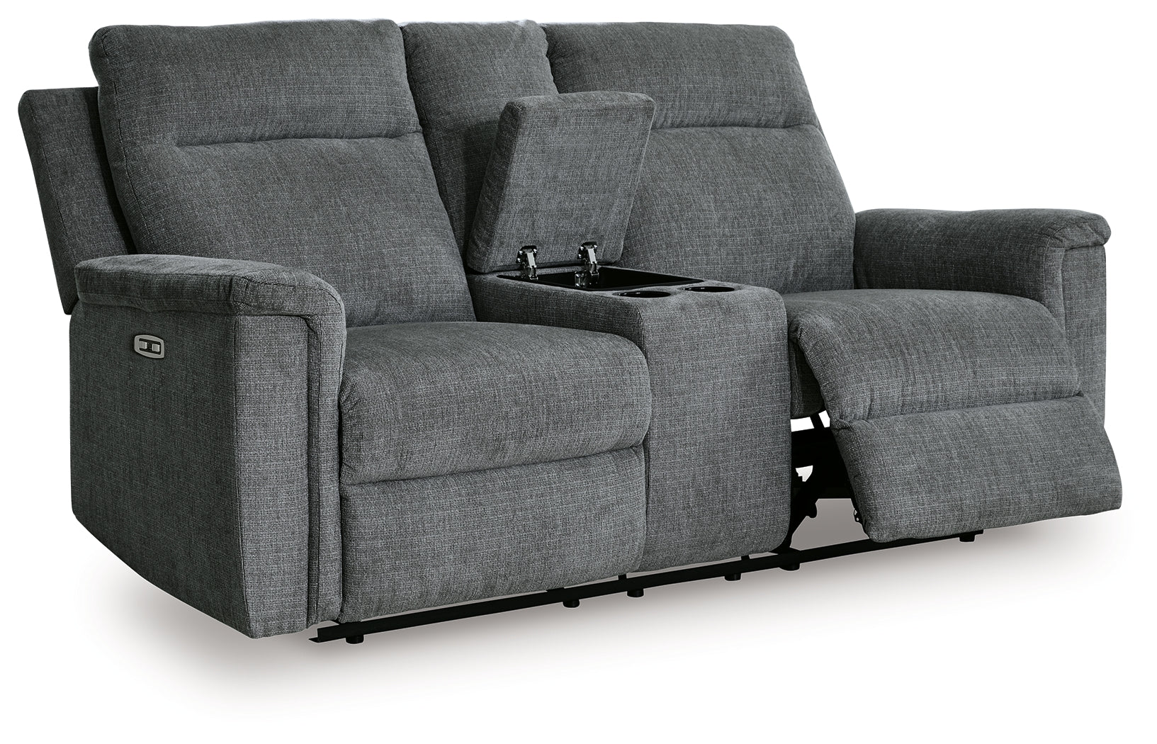 Barnsana Gravel Power Reclining Sofa and Loveseat - Ornate Home