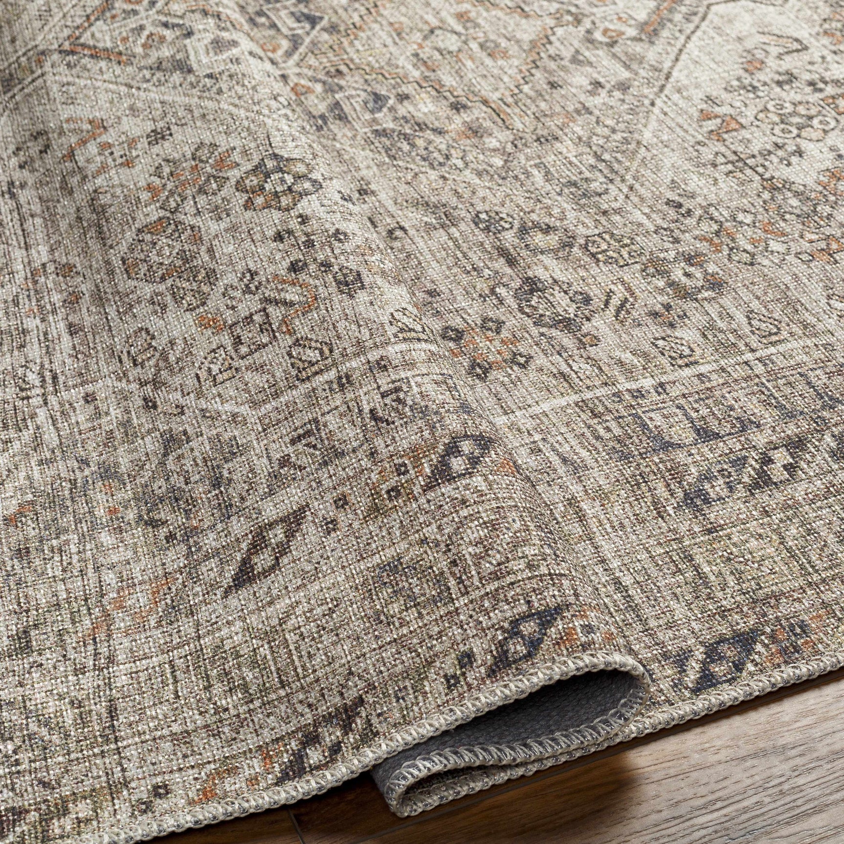 Barny Beige Flat Pile Washable Rug - Ornate Home