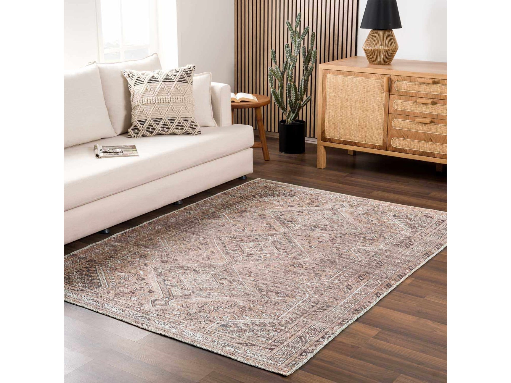Barny Brown Washable Rug - Ornate Home
