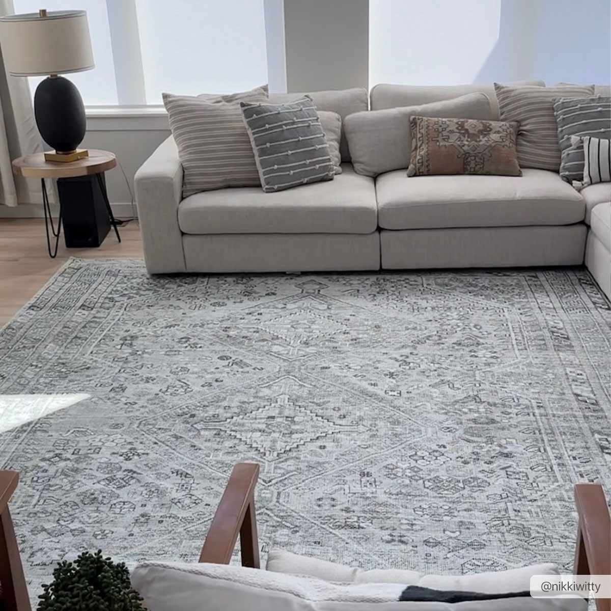 Barny Cream & Sage Washable Rug - Ornate Home