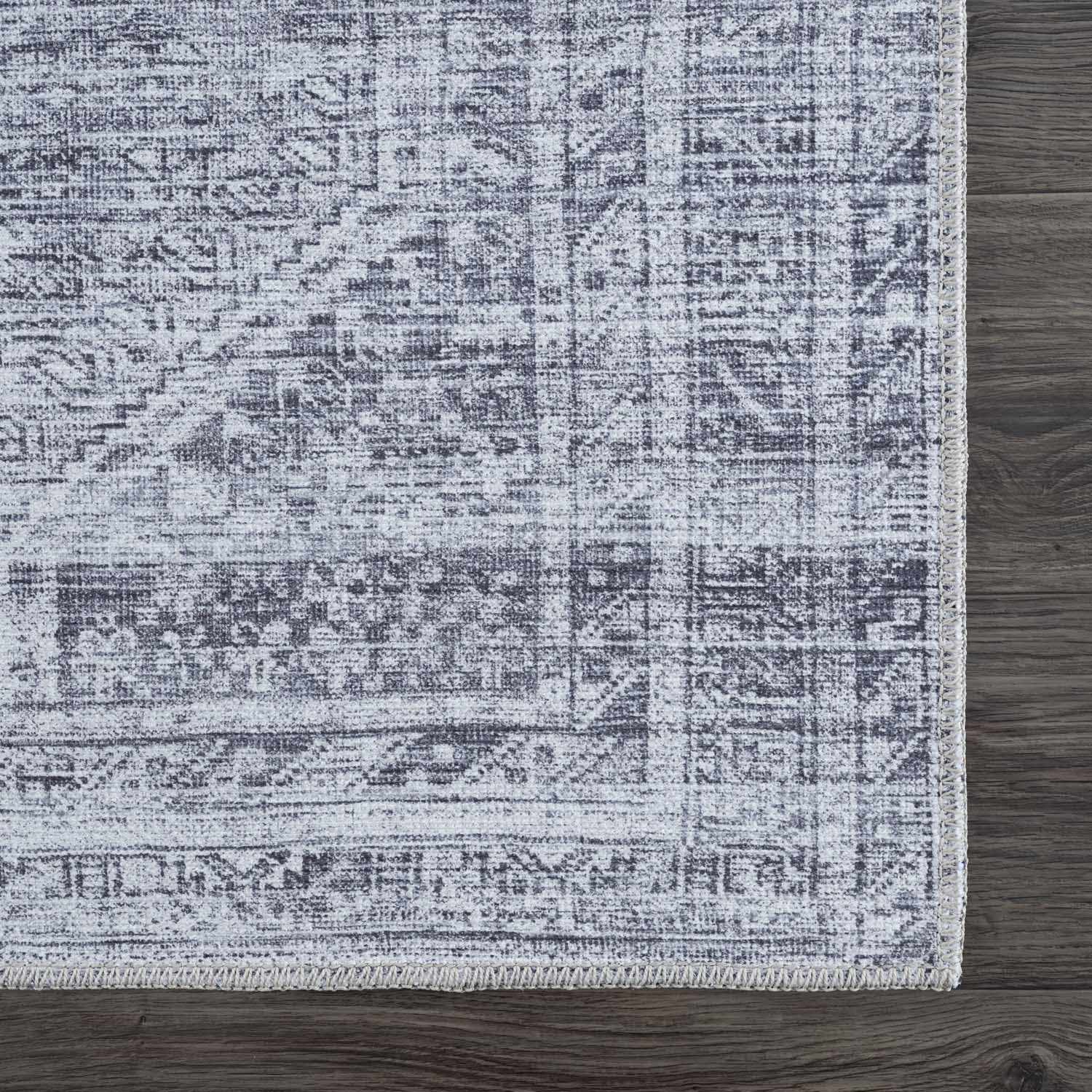 Barny Gray Blue Washable Rug - Clearance - Ornate Home