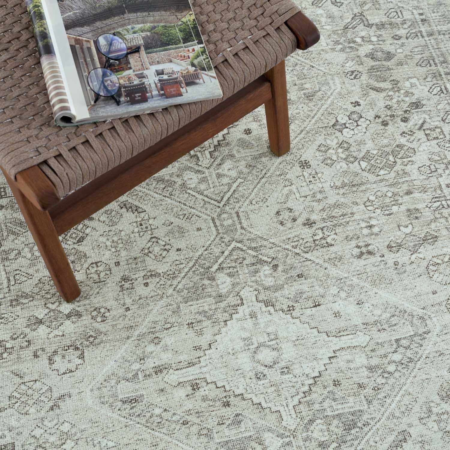 Barny Sage Flat Pile Washable Rug - Ornate Home