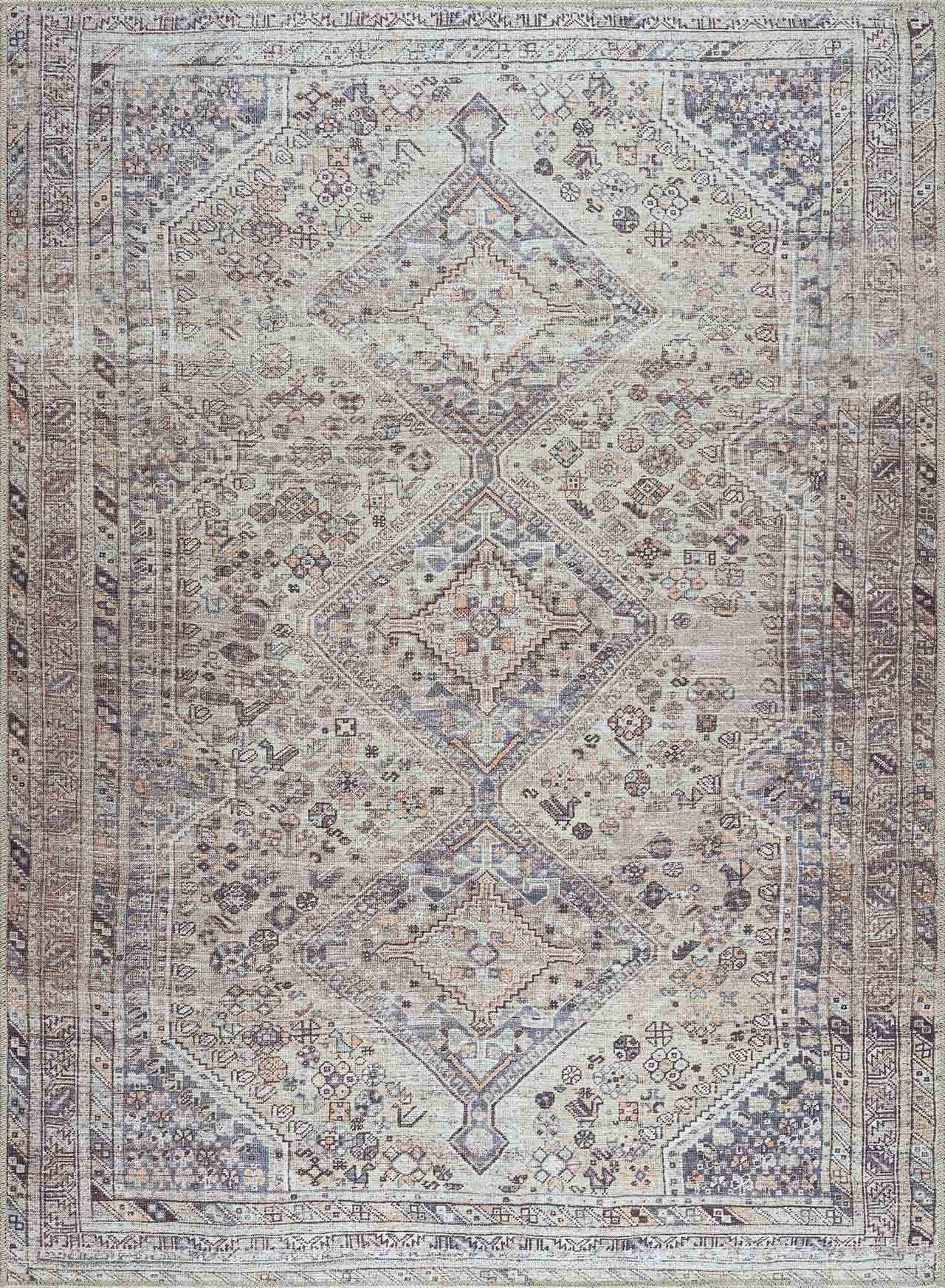 Barny Tan Washable Area Rug - Ornate Home