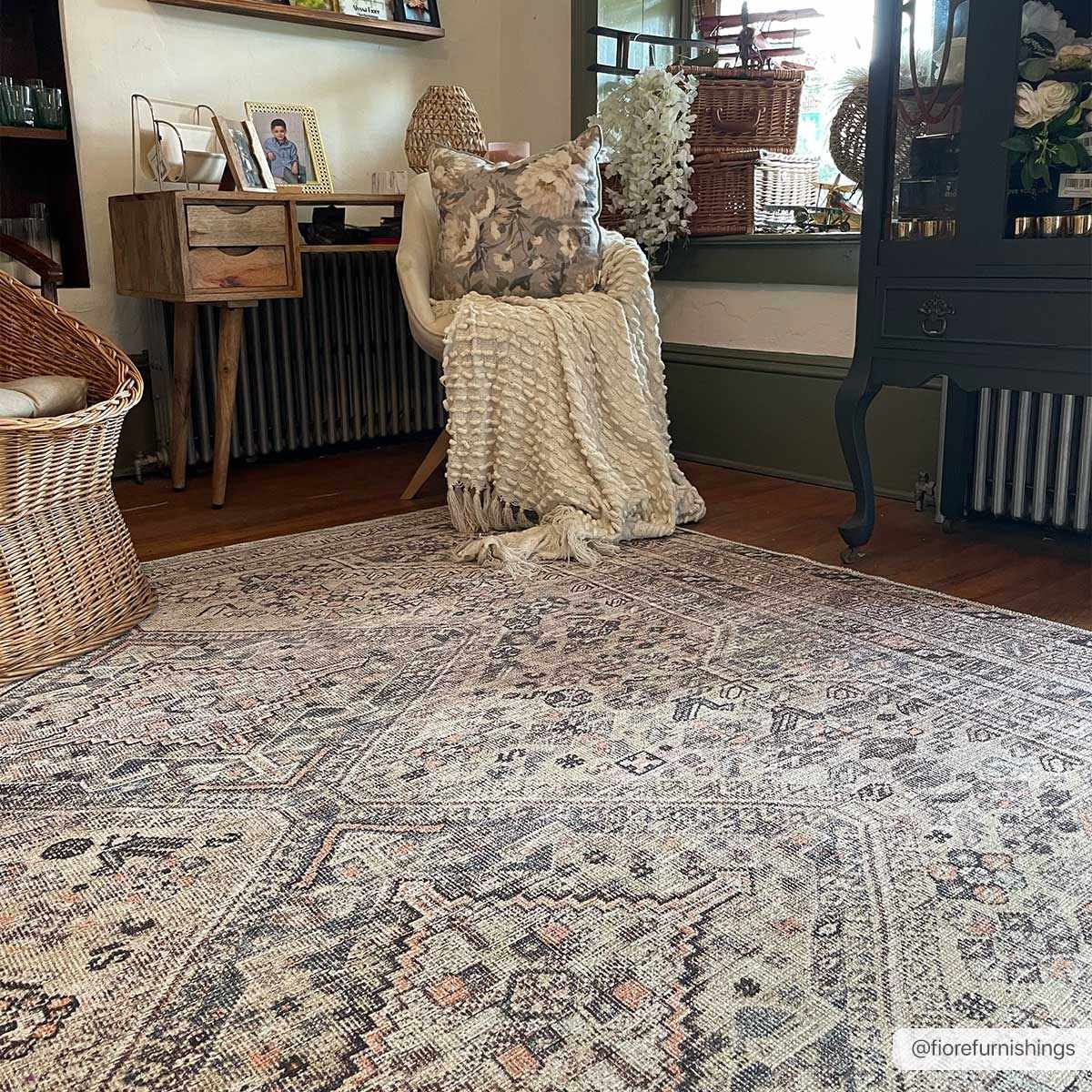 Barny Tan Washable Area Rug - Ornate Home