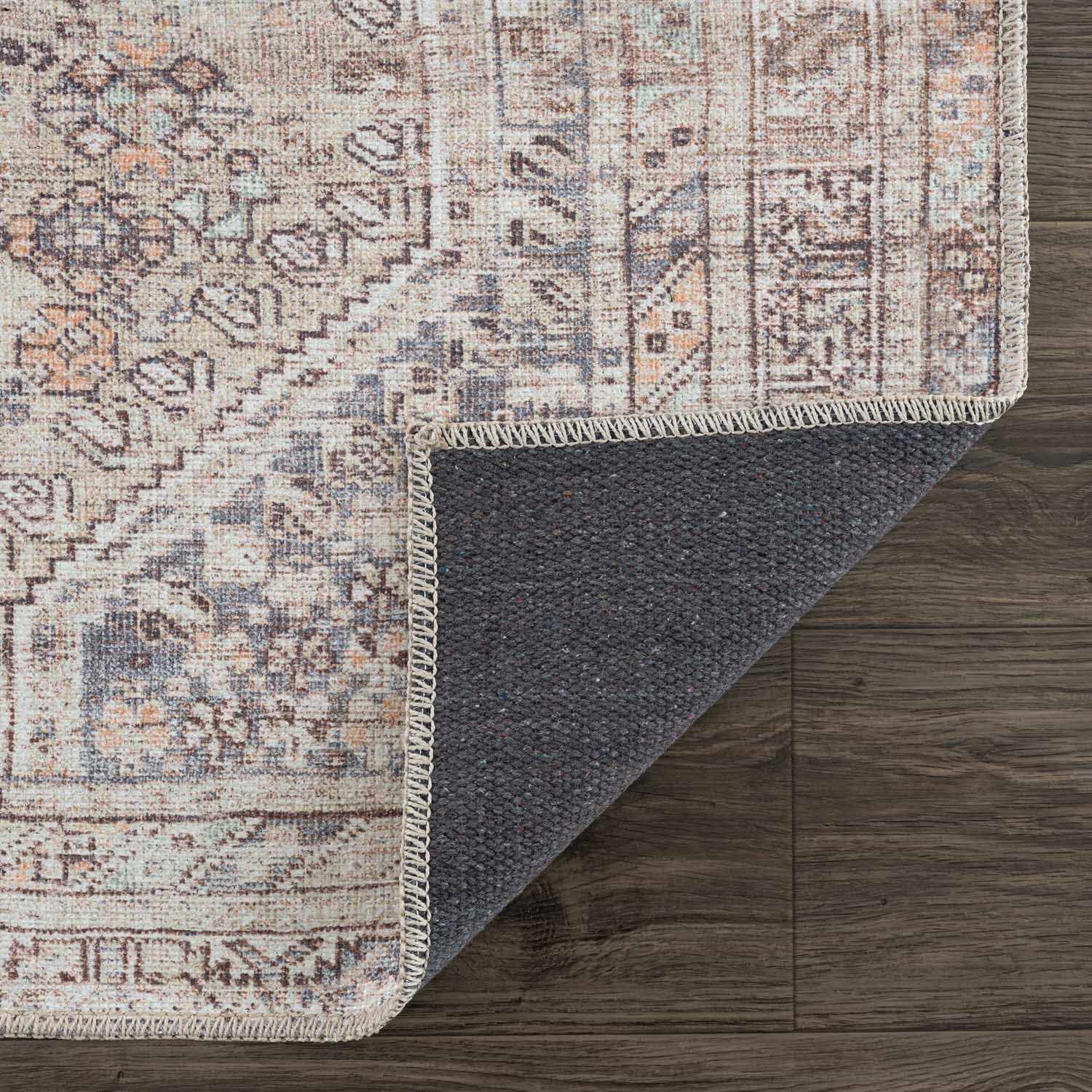 Barny Tan Washable Area Rug - Ornate Home