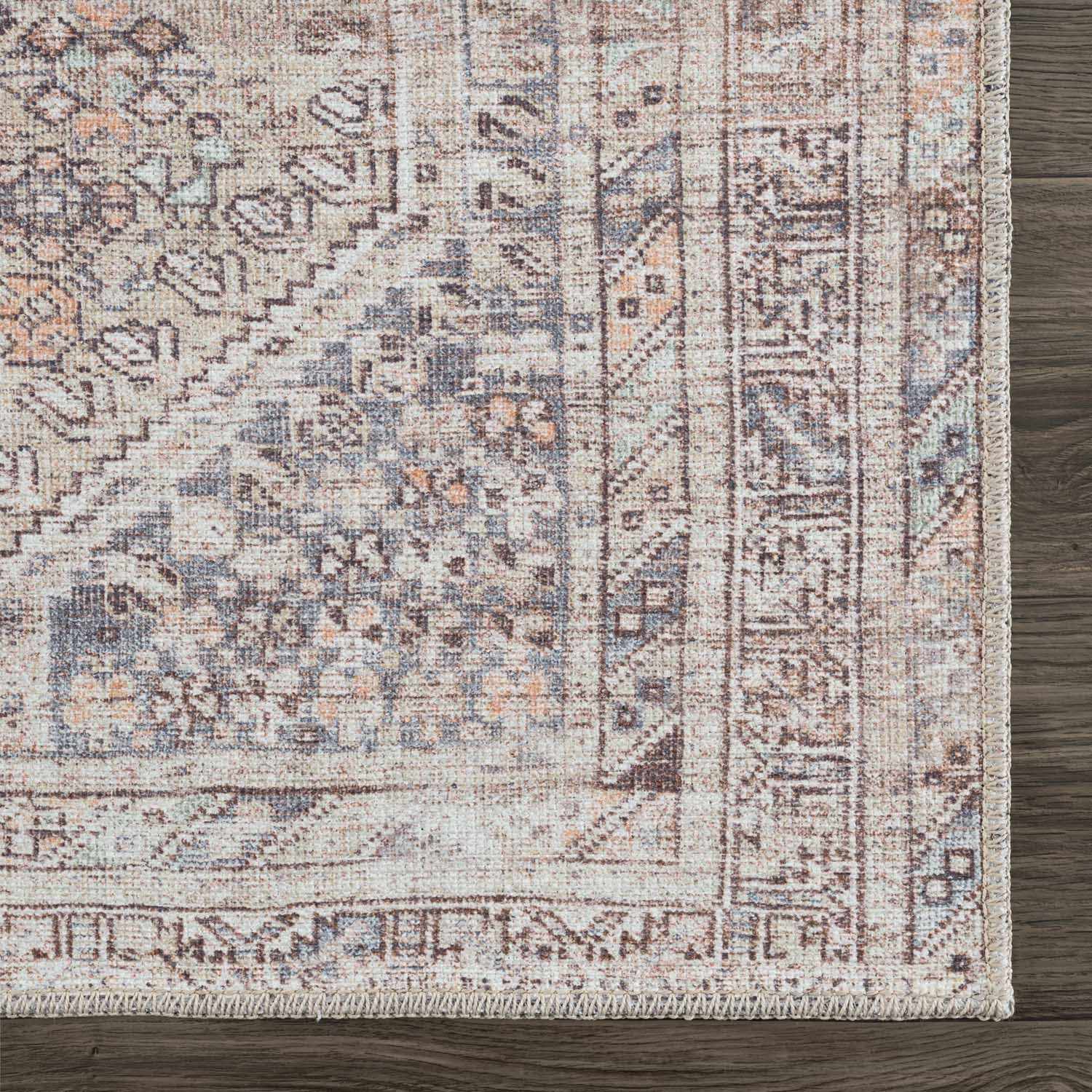 Barny Tan Washable Area Rug - Ornate Home