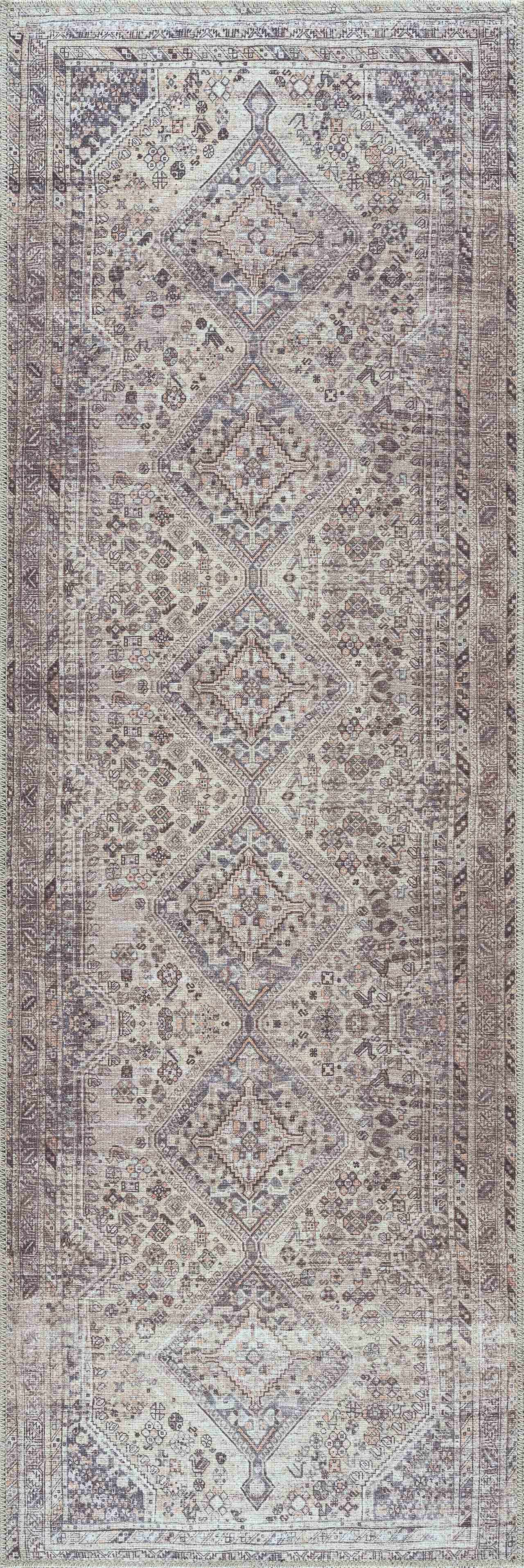 Barny Tan Washable Area Rug - Ornate Home